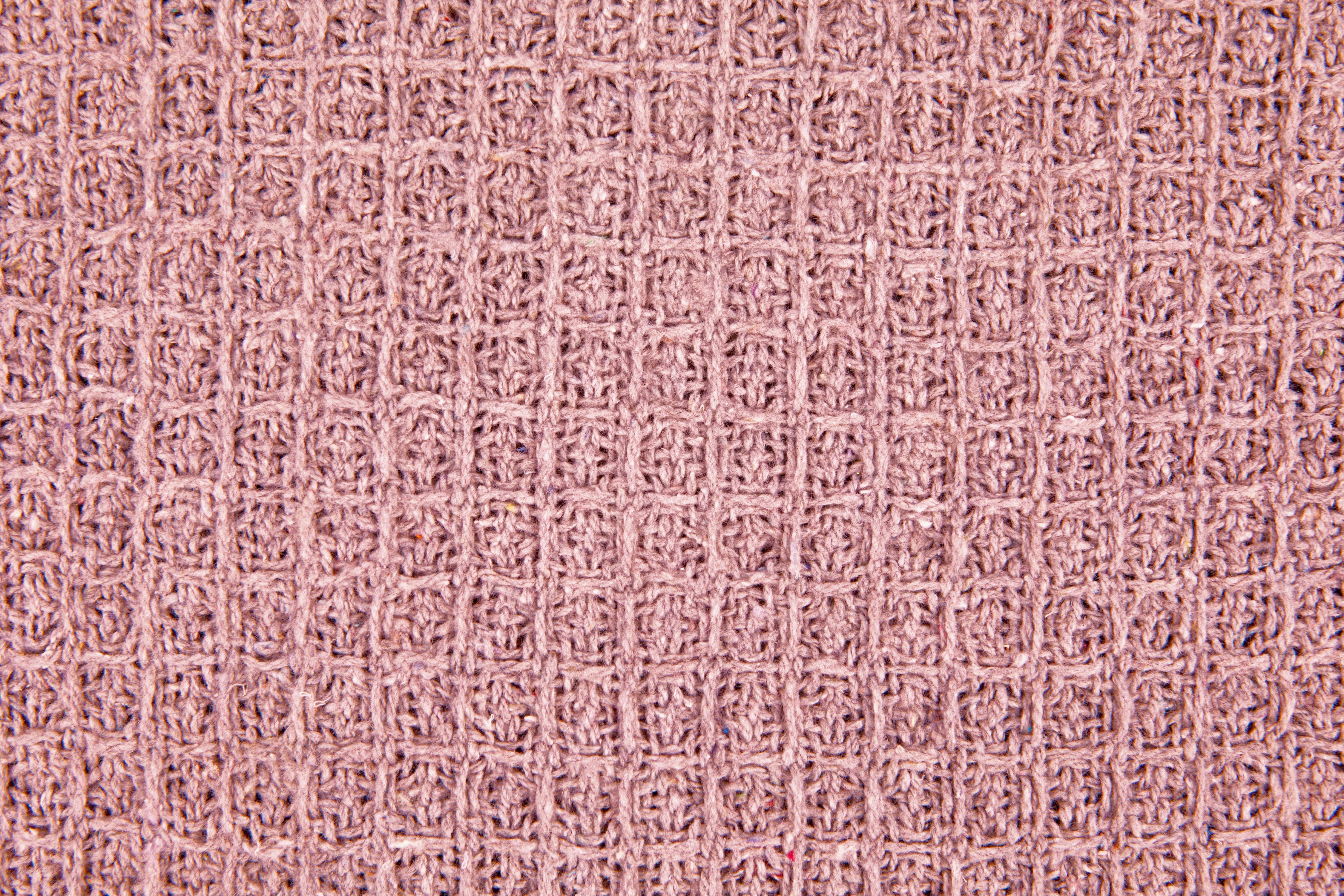 Honeycomb - Recycled Cotton Throw In Blush Pink (90x100") - Image 4