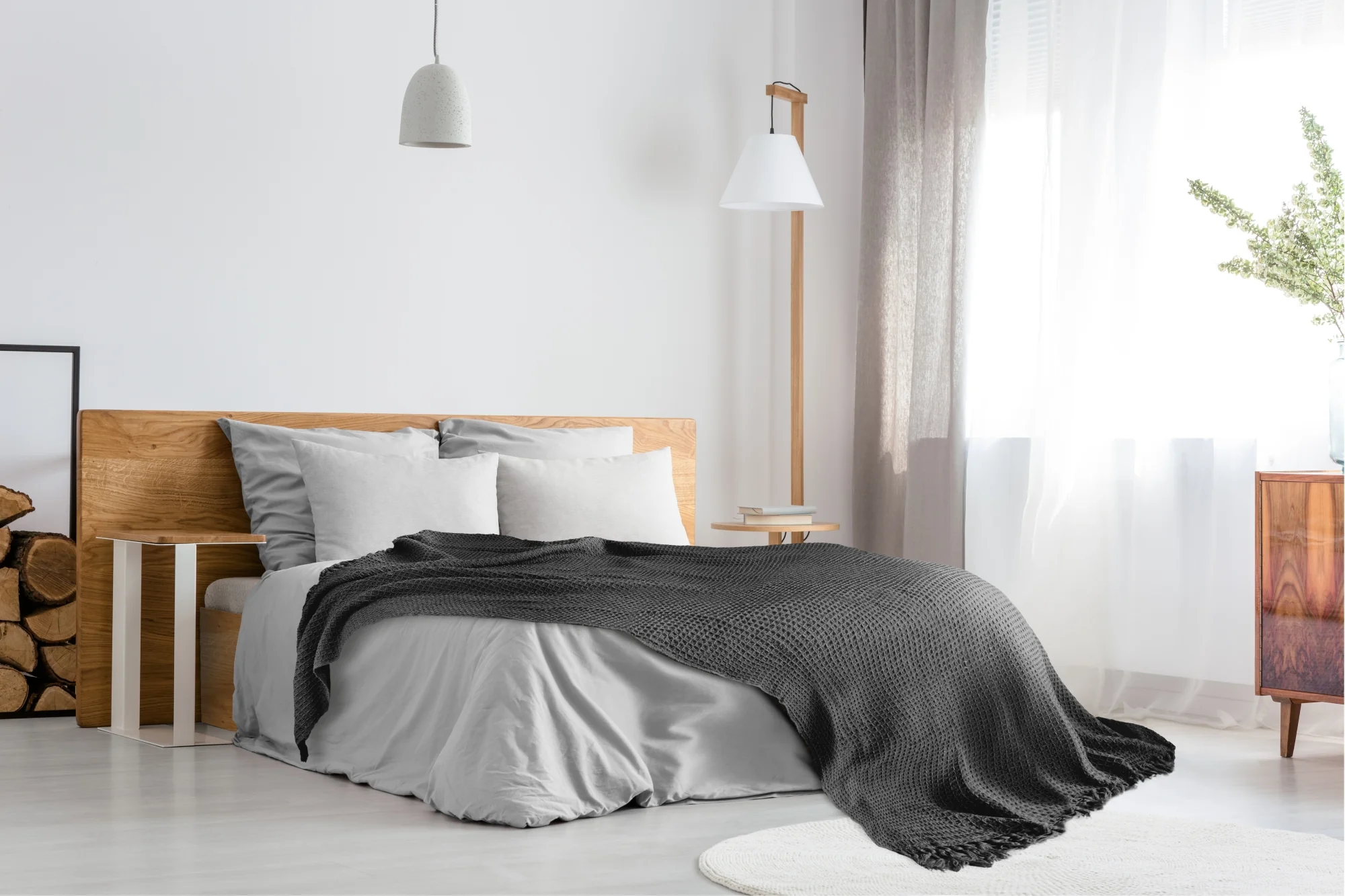 Honeycomb - Recycled Cotton Throw In Charcoal (70x100") - Image 6