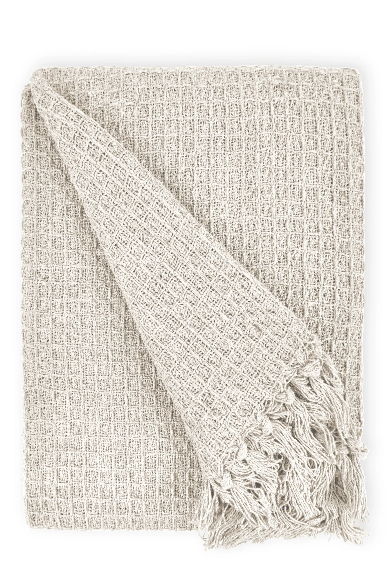 Honeycomb - Recycled Cotton Throw In Ivory (50x60") - Image 3