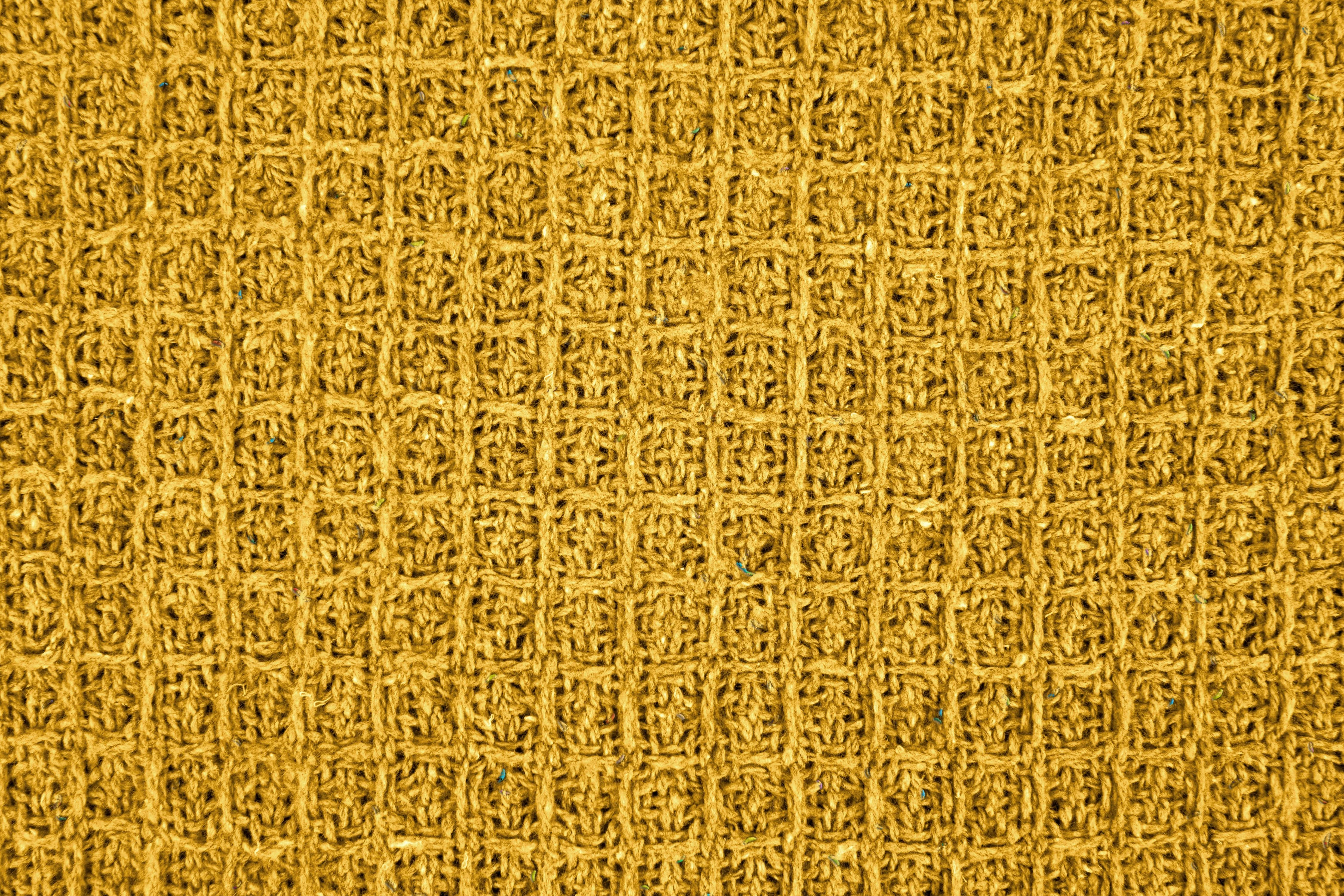 Honeycomb - Recycled Cotton Throw In Ochre (70x100") - Image 4