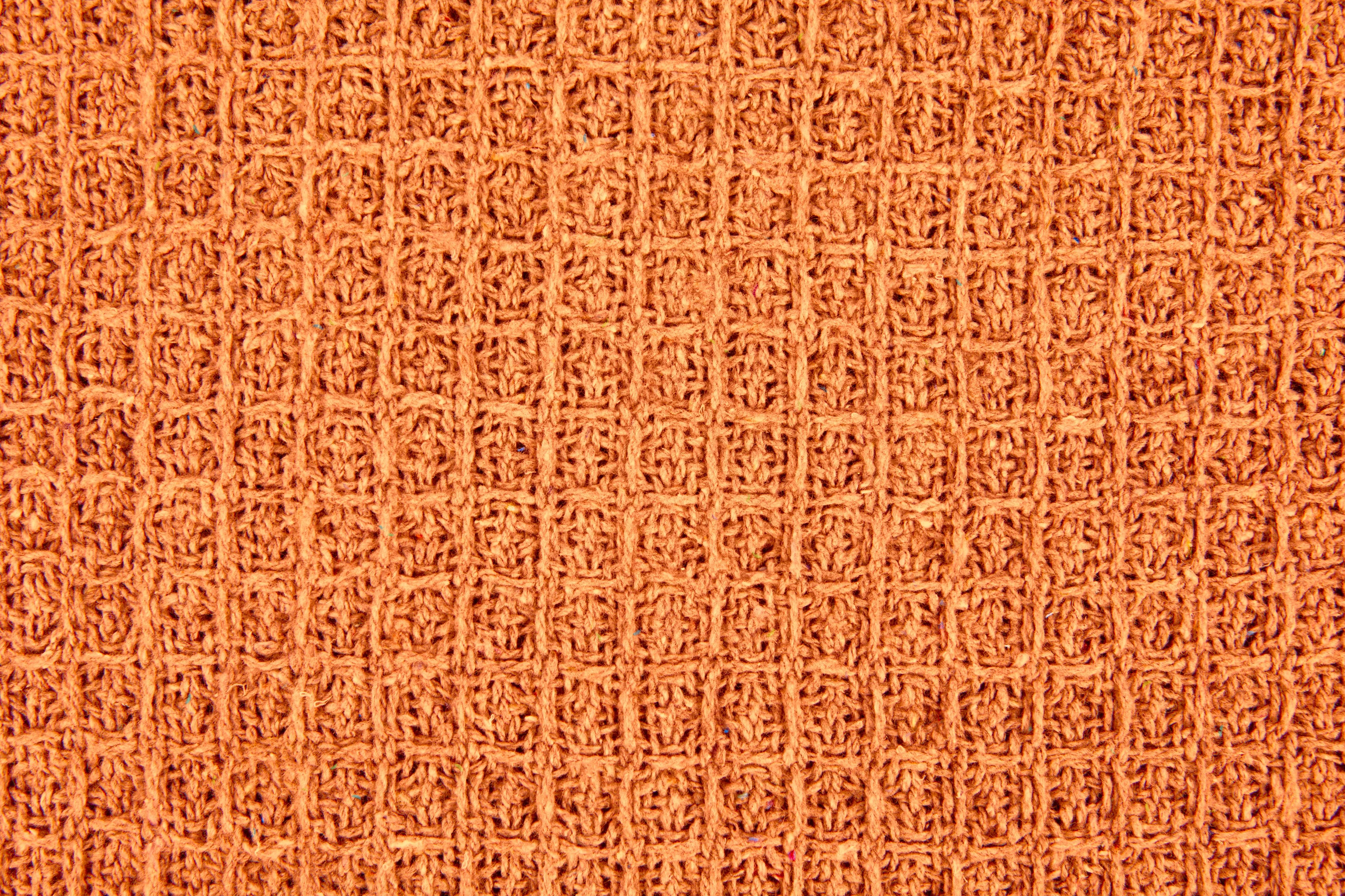 Honeycomb - Recycled Cotton Throw In Orange (70x100") - Image 4