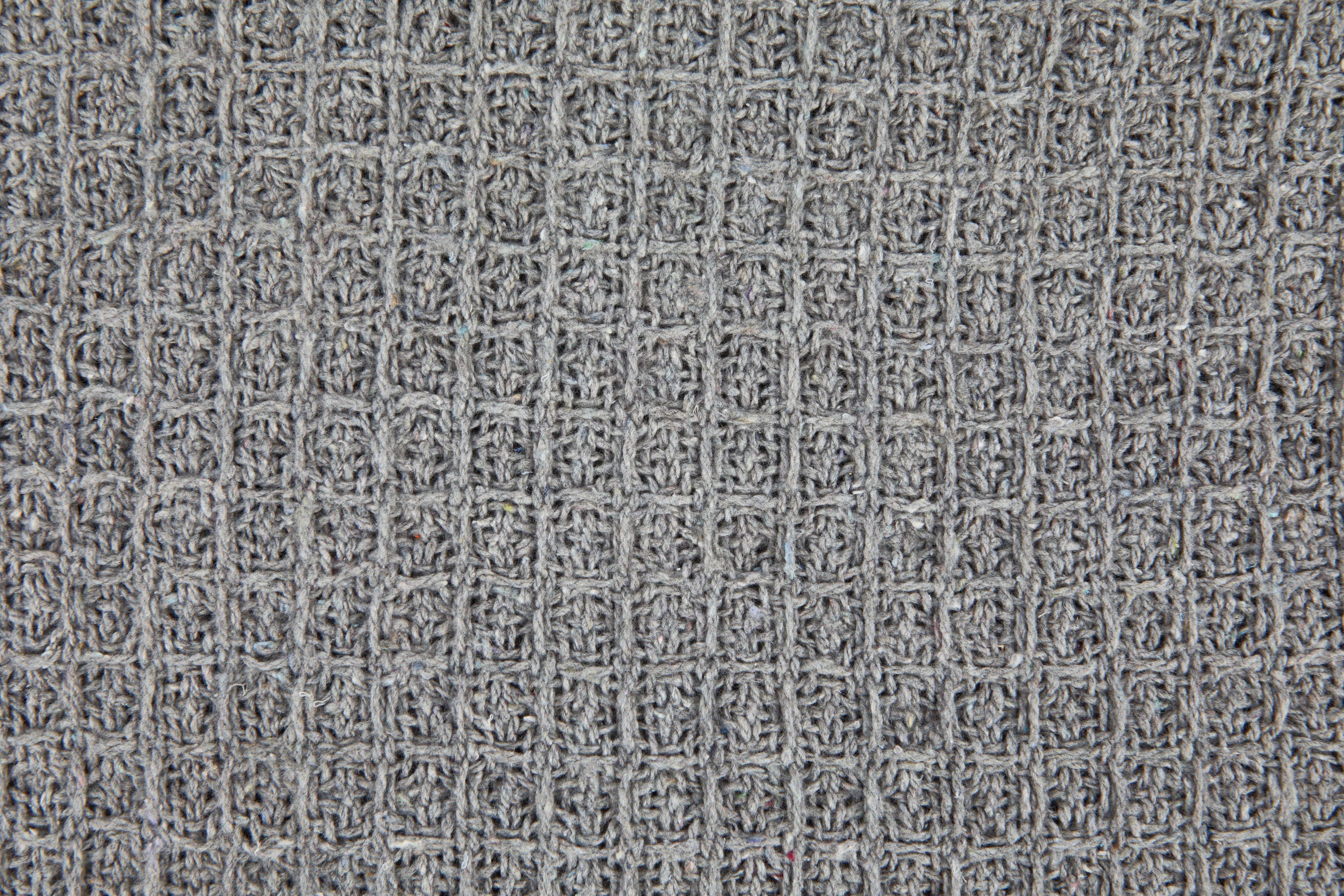 Honeycomb - Recycled Cotton Throw In Silver (70x100") - Image 4
