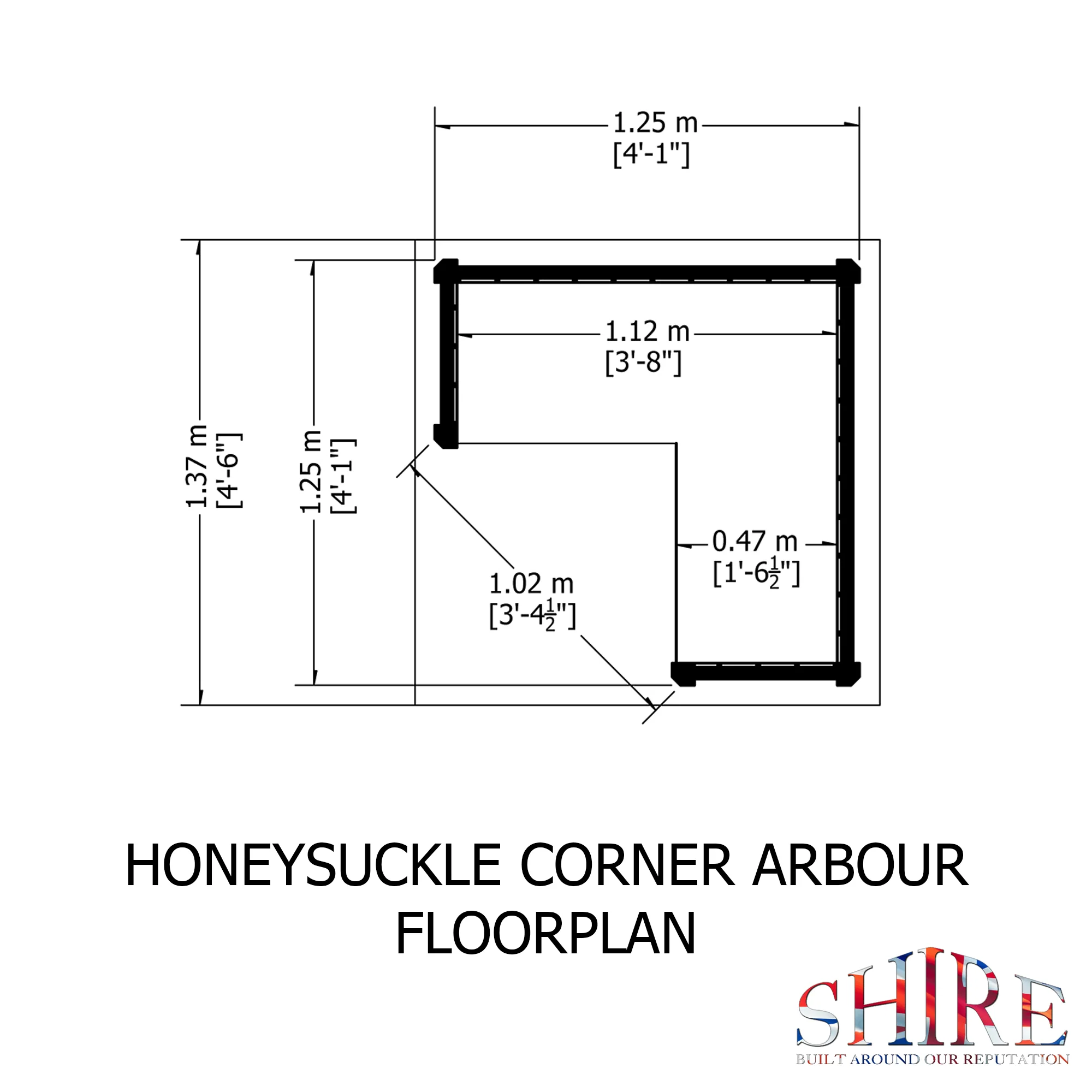 Honeysuckle Corner Pressure Treated Arbour - Image 4