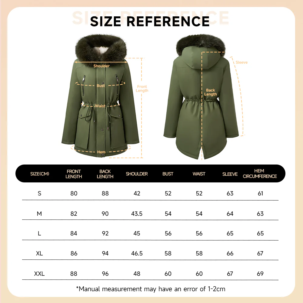 Hooded Mid-length Coat With Detachable Faux Fur Trim - Image 8