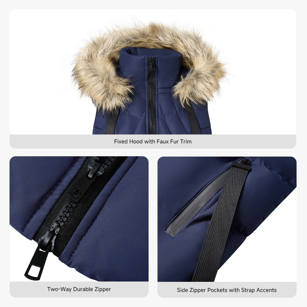 Hooded Mid-length Quilted Padded Gilet Sleeveless Coat - Image 6