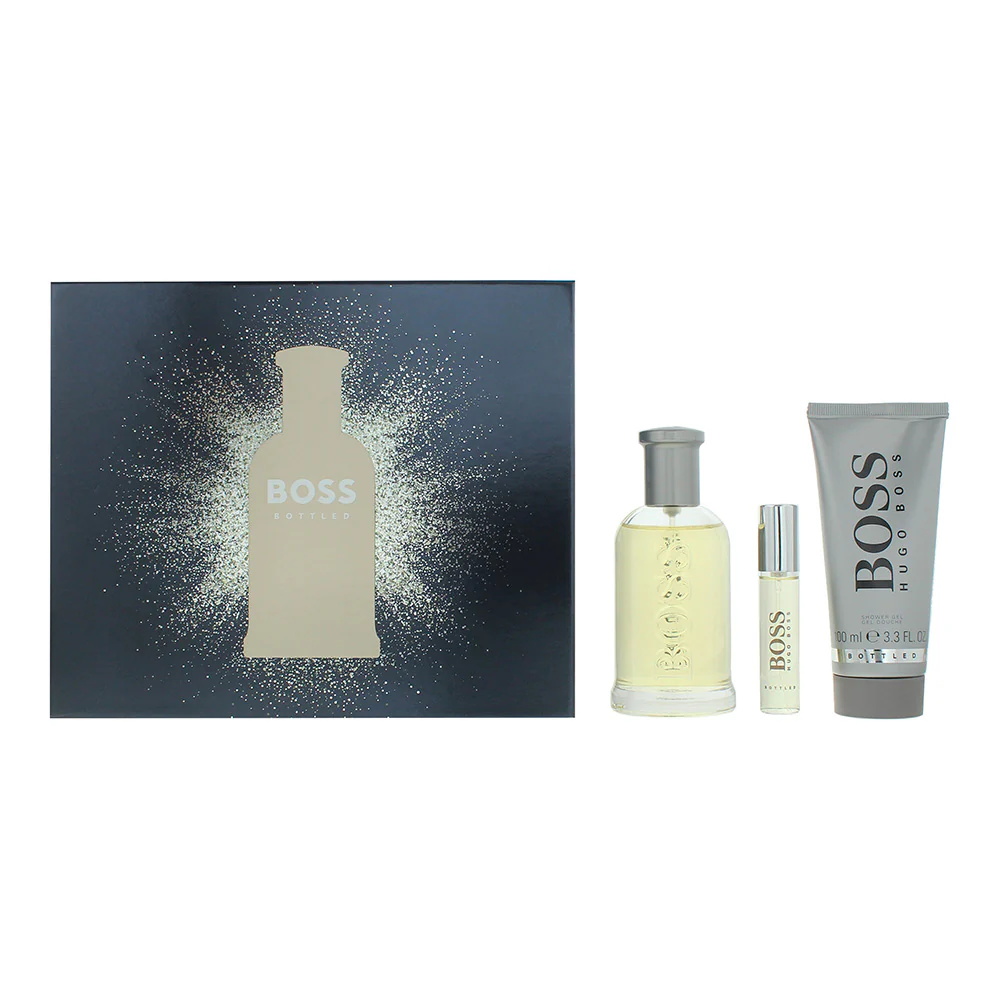 Hugo Boss Bottled 3 Piece Gift Set: Eau De Toilette 100ml - Eau De Toilette 10ml