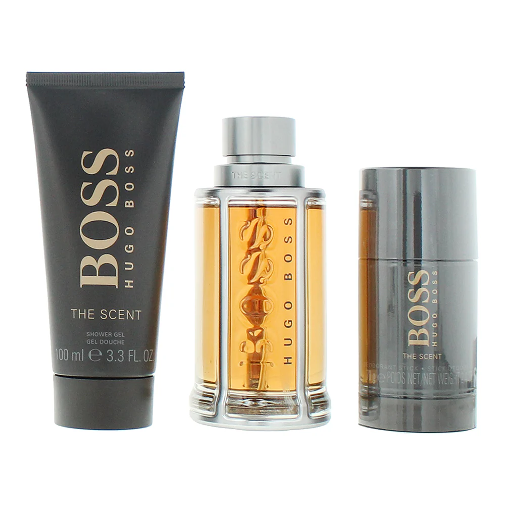 Hugo Boss The Scent 3 Piece Gift Set: Eau De Toilette 100ml - Shower Gel 100ml - - Image 2