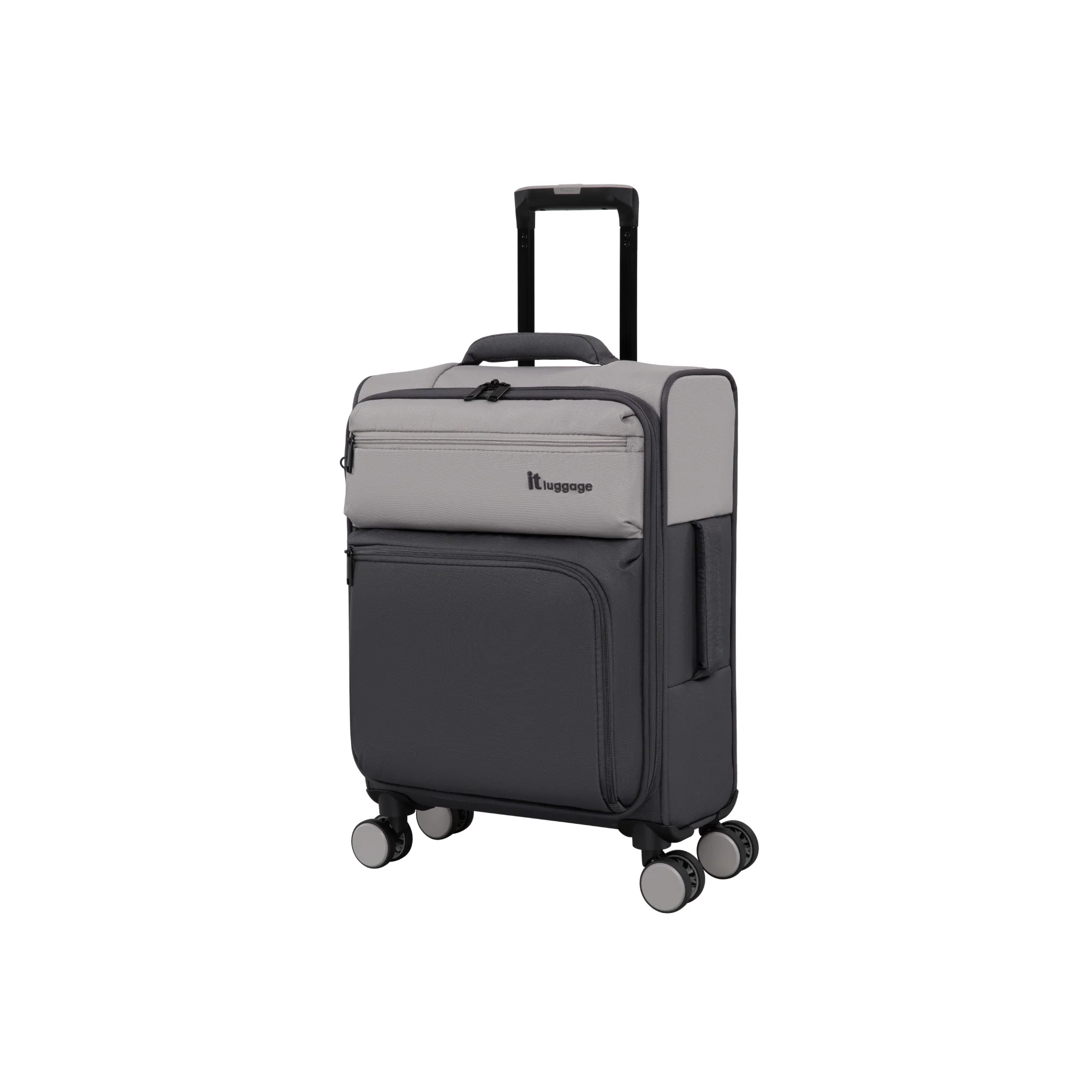 IT Luggage Megalite EVA Lightweight Expandable Suitcase - Cabin, Medium & Large Soft Shell Luggage - Ash Grey - Image 3