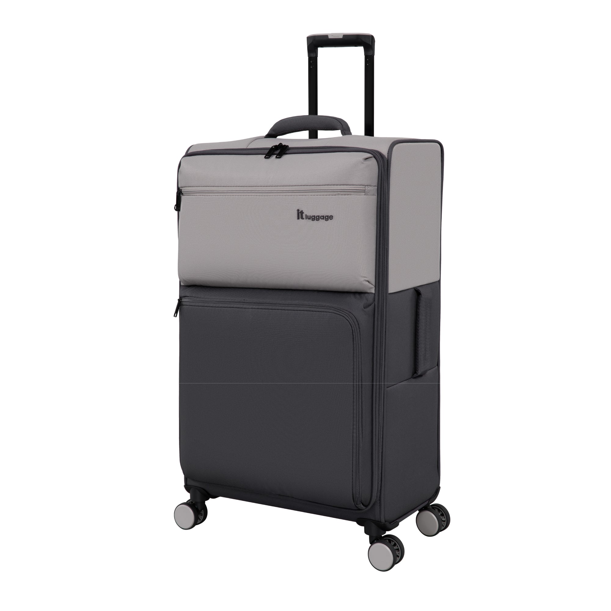 IT Luggage Megalite EVA Lightweight Expandable Suitcase - Cabin, Medium & Large Soft Shell Luggage - Ash Grey - Image 5
