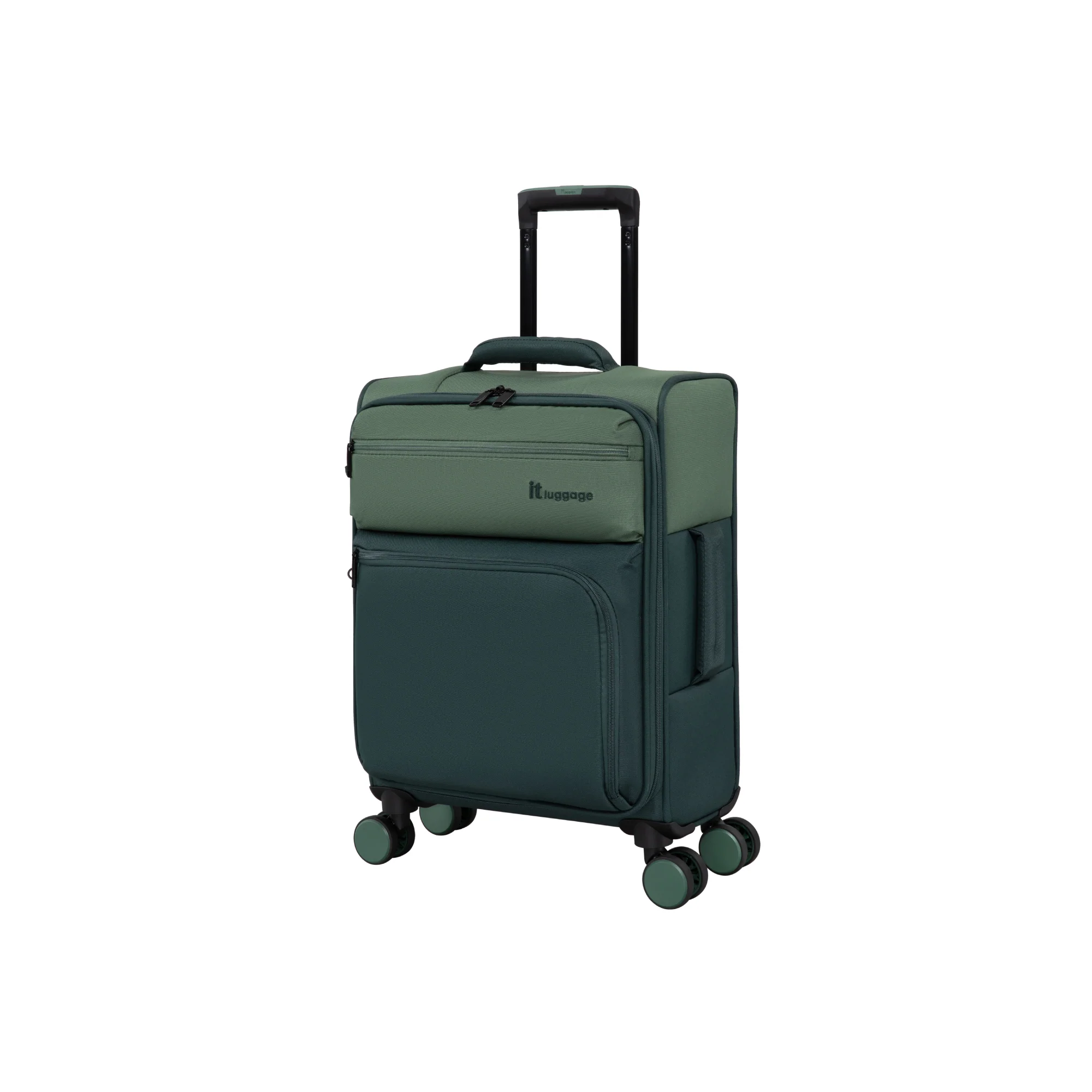 IT Luggage Megalite EVA Lightweight Expandable Suitcase - Cabin, Medium & Large Soft Shell Luggage - Duck Green - Image 3