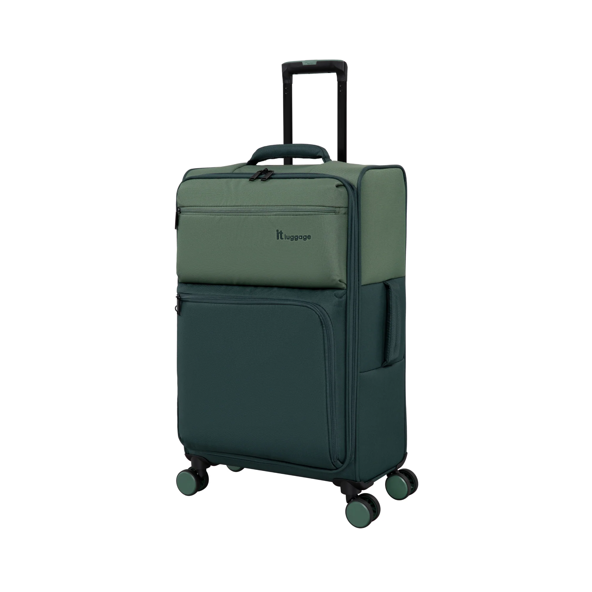 IT Luggage Megalite EVA Lightweight Expandable Suitcase - Cabin, Medium & Large Soft Shell Luggage - Duck Green - Image 4
