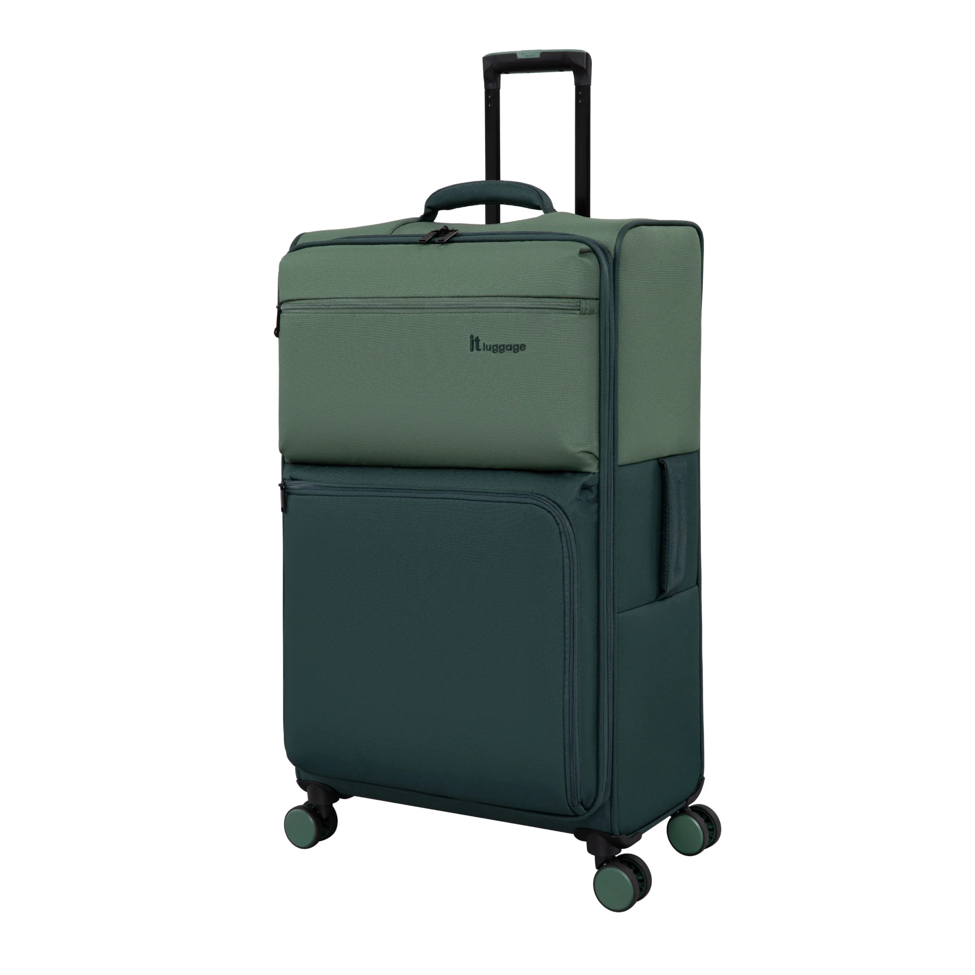 IT Luggage Megalite EVA Lightweight Expandable Suitcase - Cabin, Medium & Large Soft Shell Luggage - Duck Green - Image 5