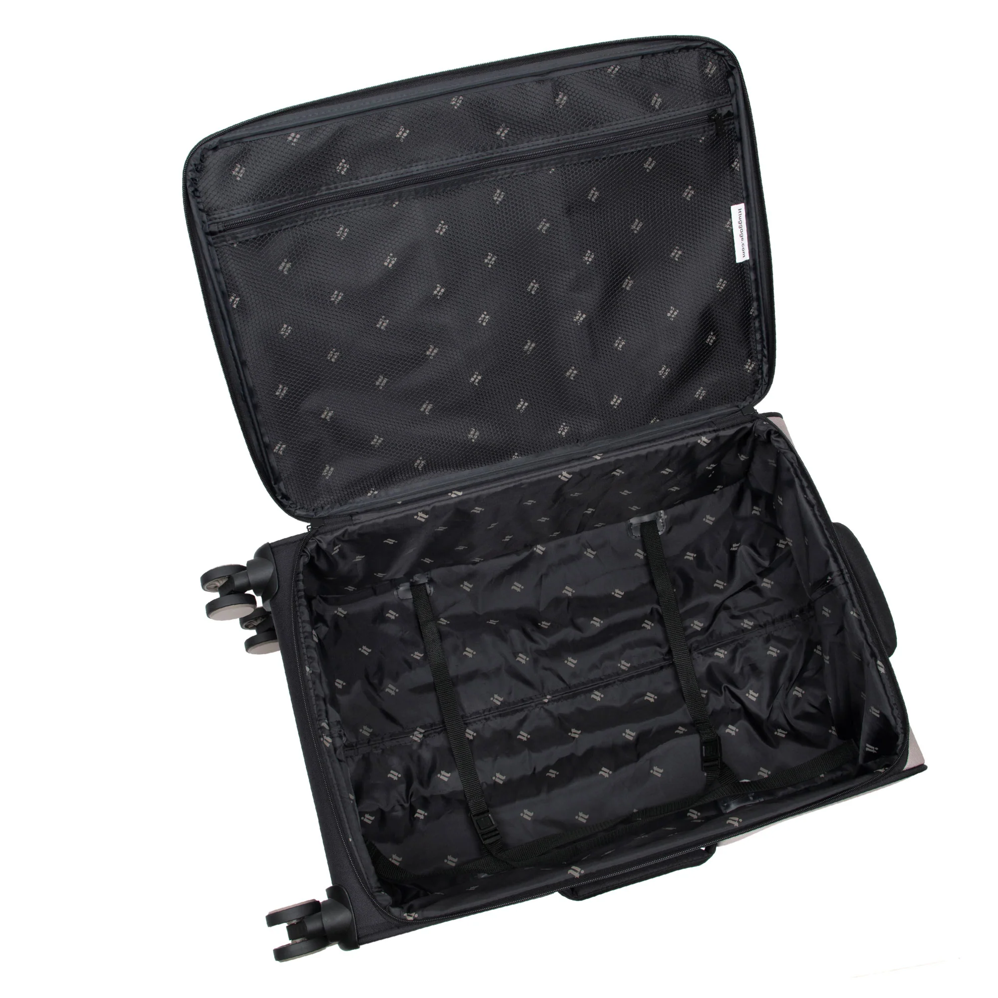 IT Luggage Megalite EVA Lightweight Expandable Suitcase - Cabin, Medium & Large Soft Shell Luggage - Warm Grey & Black - Image 8