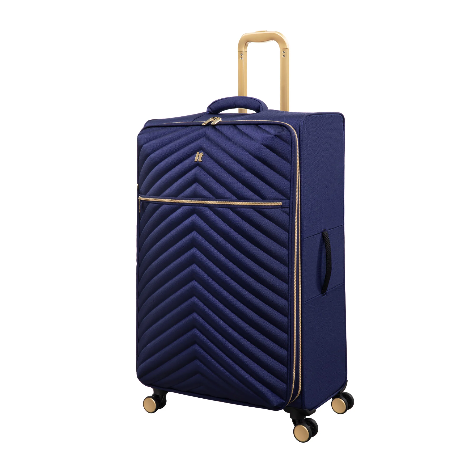 IT Luggage Plentitude II EVA Lightweight Suitcase - Cabin, Medium & Large Soft Shell Luggage - Navy & Gold - Image 5