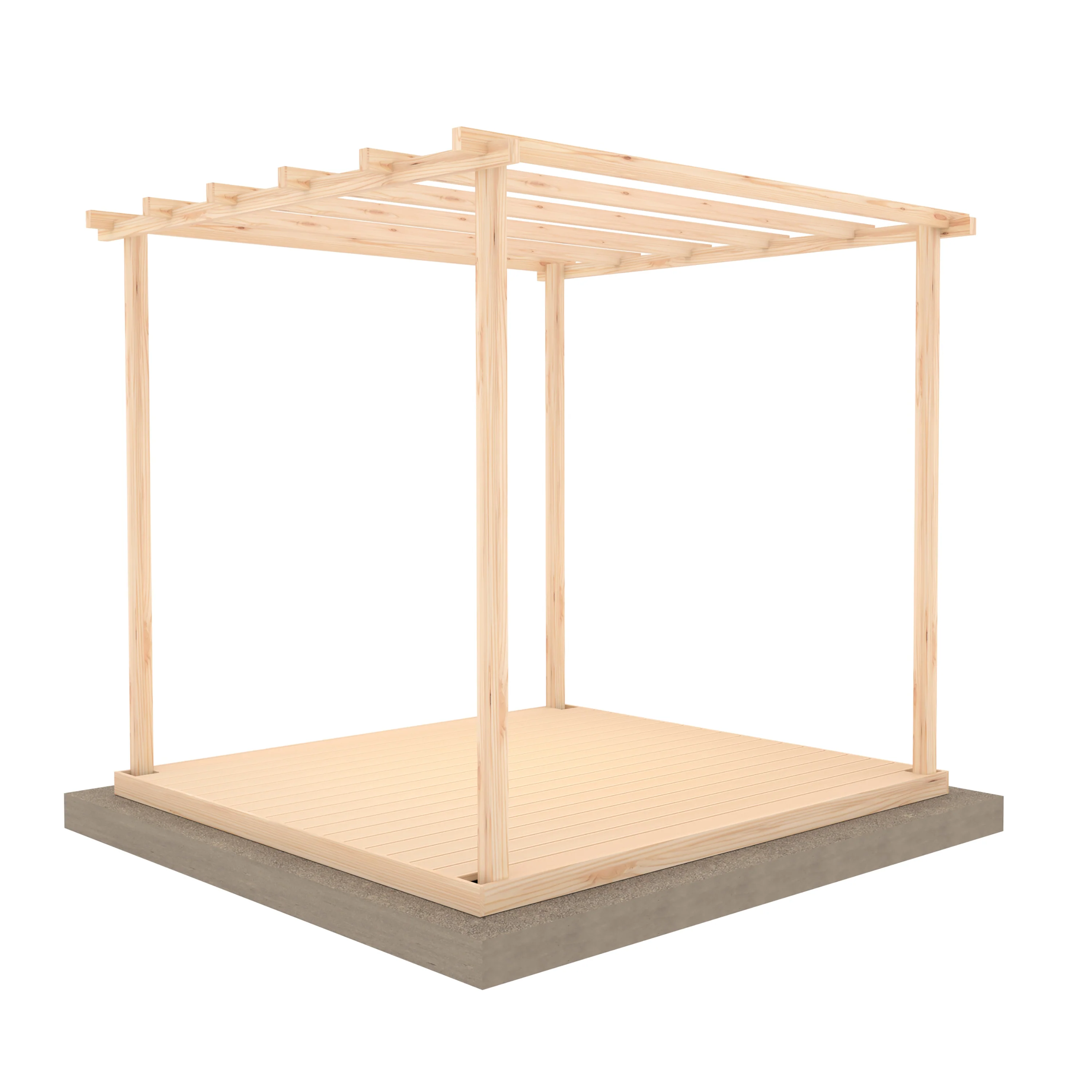 Ivy Pergola Kit With Decking 8x8 - Image 2