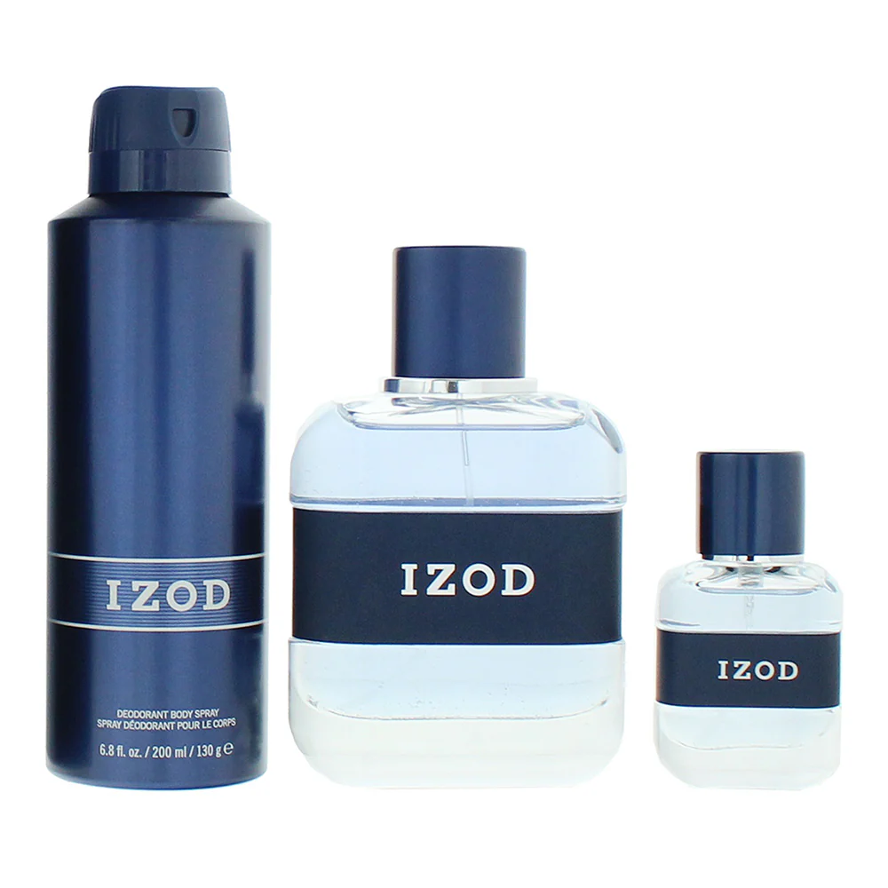 Izod New Classic 3 Piece Gift Set: Eau De Toilette 100ml - Eau De Toilette Trave - Image 2