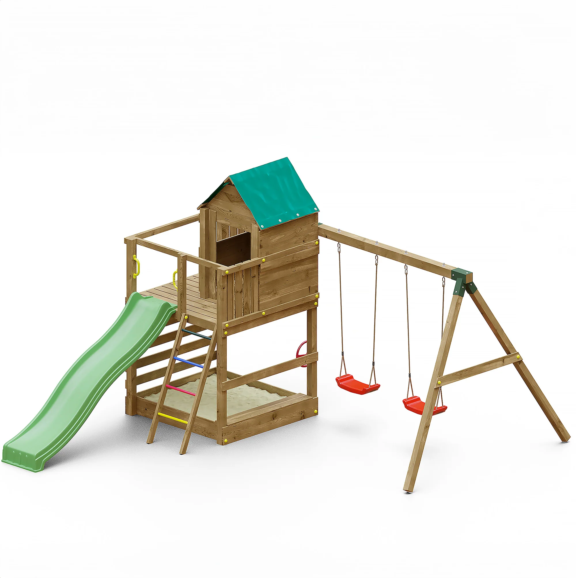 Jarcas Playfort - Climbing Frame With Swings And Slide - Image 3
