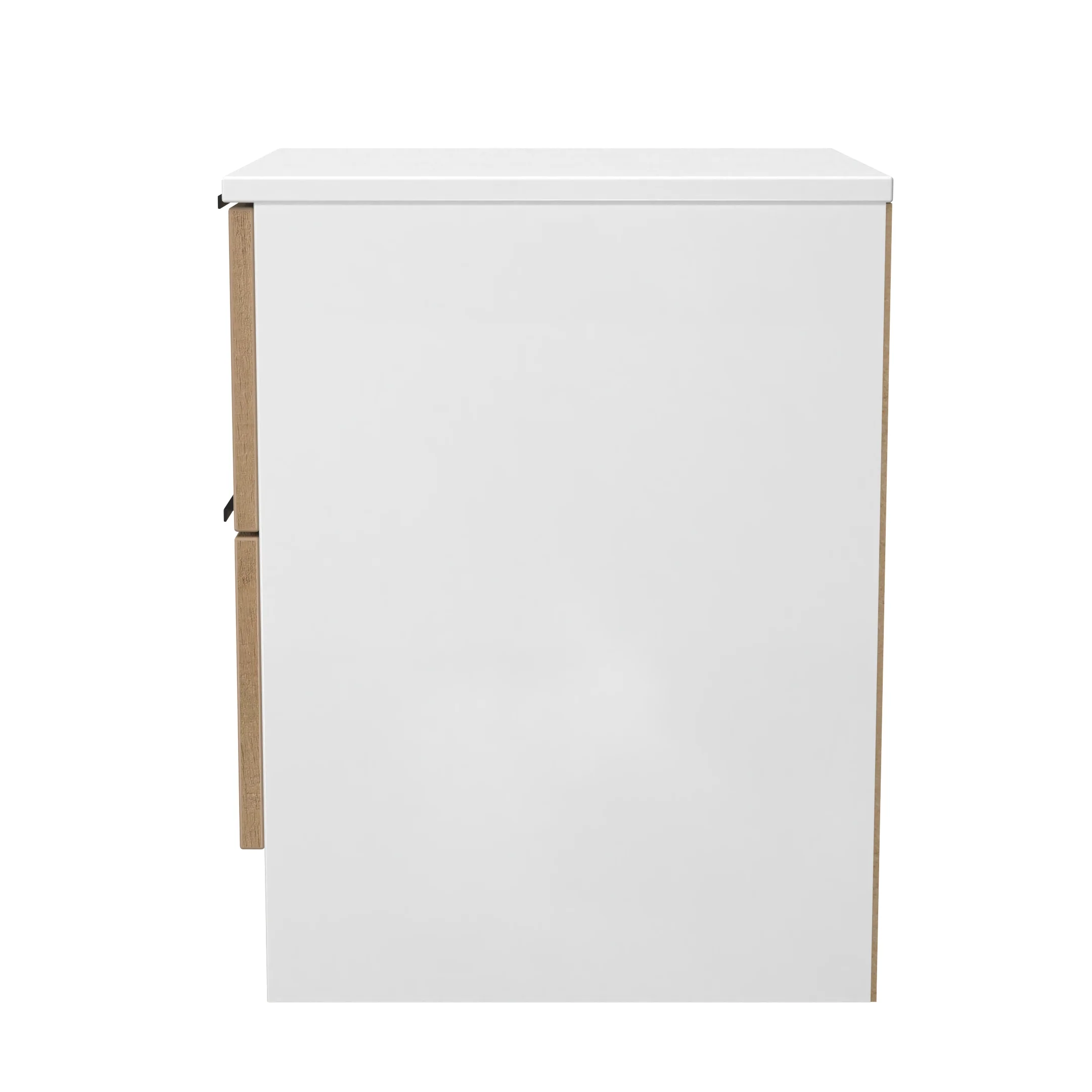 Java 2 Drawer Bedside in Slatted Effect / White - Ready Assembled - Image 2
