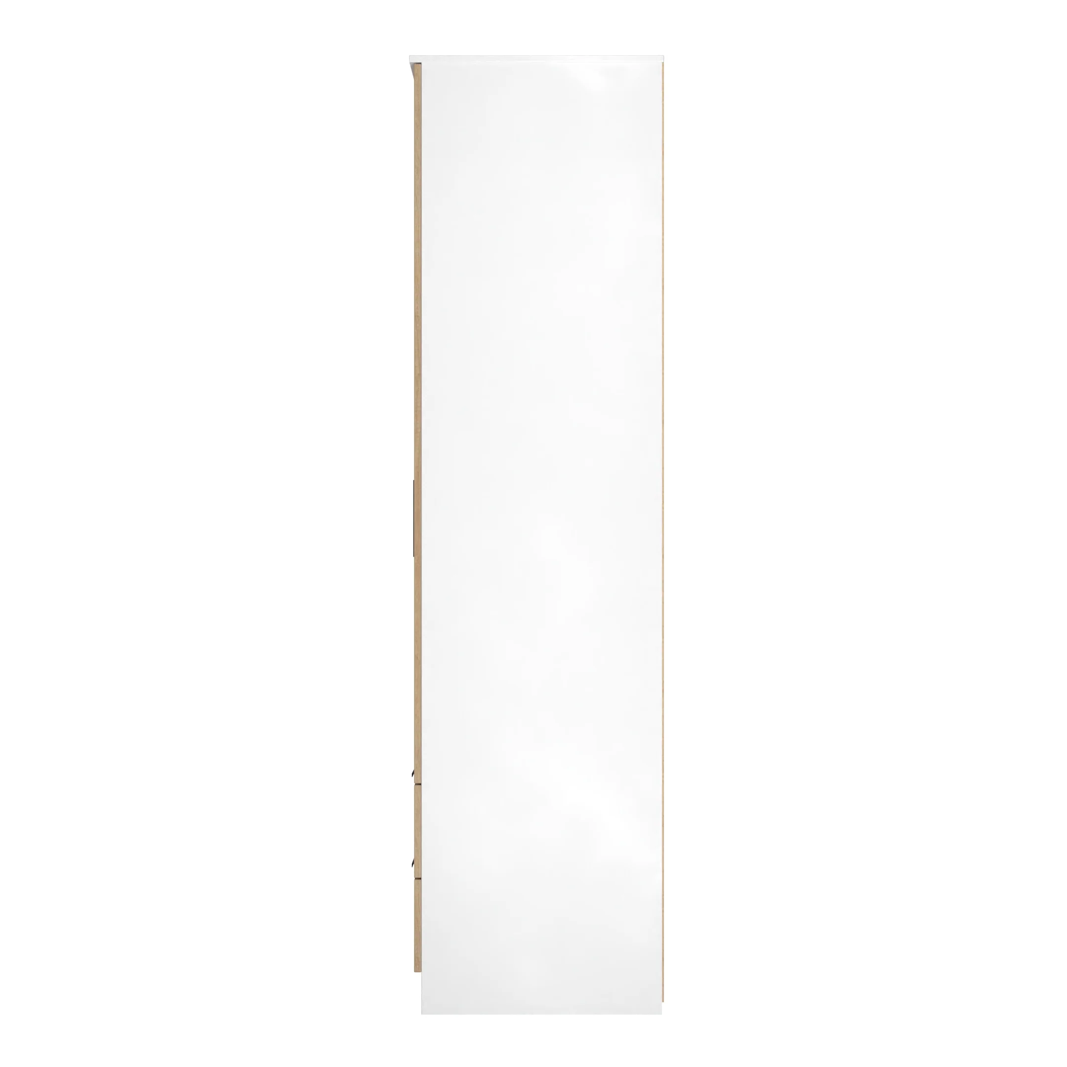 Java Tall 2 Door 2drw Robe in Slatted Effect / White - Ready Assembled - Image 2