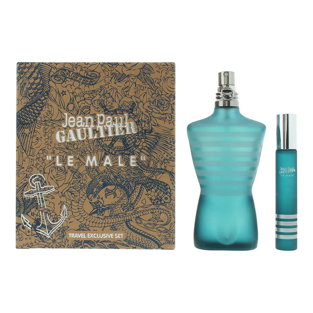 Jean Paul Gaultier Le Male 2 Piece Gift Set: 125ml Eau de Toilette and a 20ml Eau de Toilette