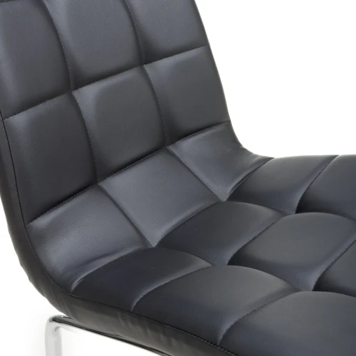 Jenner Leather Effect Black/Chrome Dining Chair - Set Of 2 - Image 7