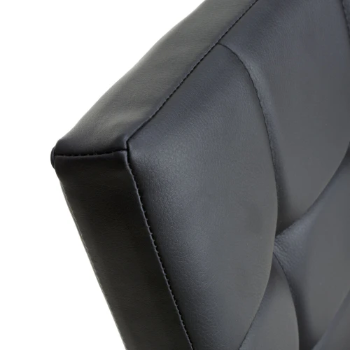 Jenner Leather Effect Black/Chrome Dining Chair - Set Of 2 - Image 8