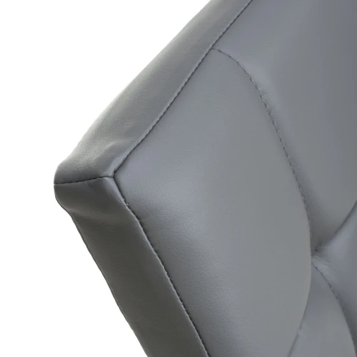 Jenner Leather Effect Grey/Chrome Dining Chair - Image 8