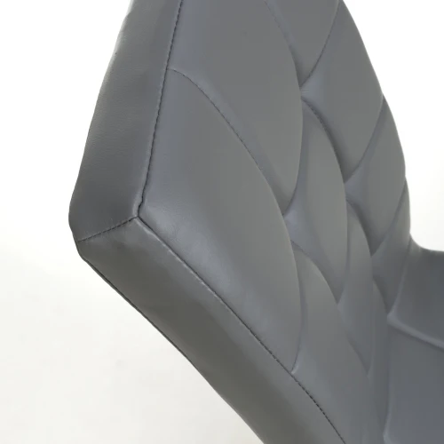 Jenner Leather Effect Grey/Gold Dining Chair - Image 8