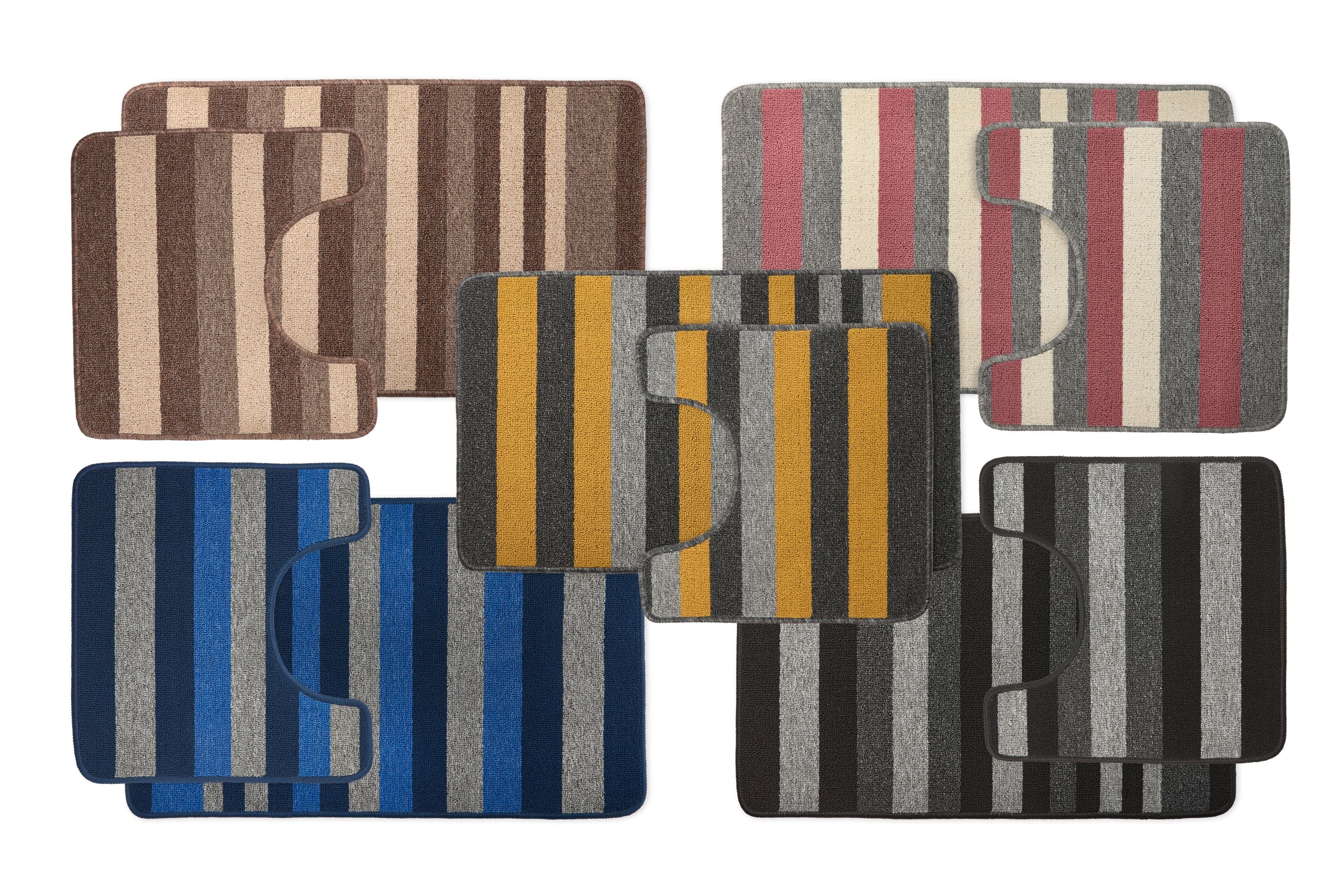 Jersey - Contrast Stripe 2pc Bath set in Grey - Image 5