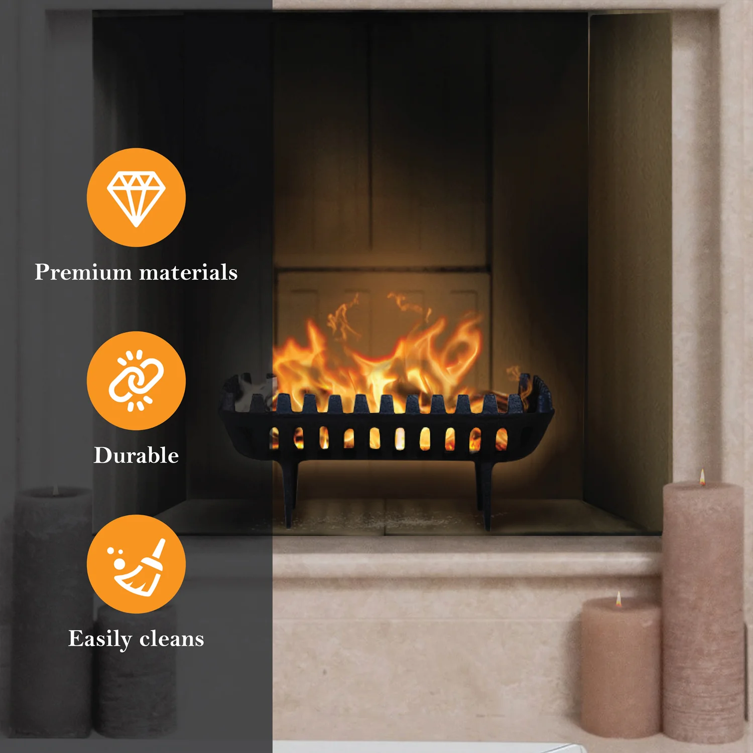 JVL Arden Fireside Fire Grate - Image 4