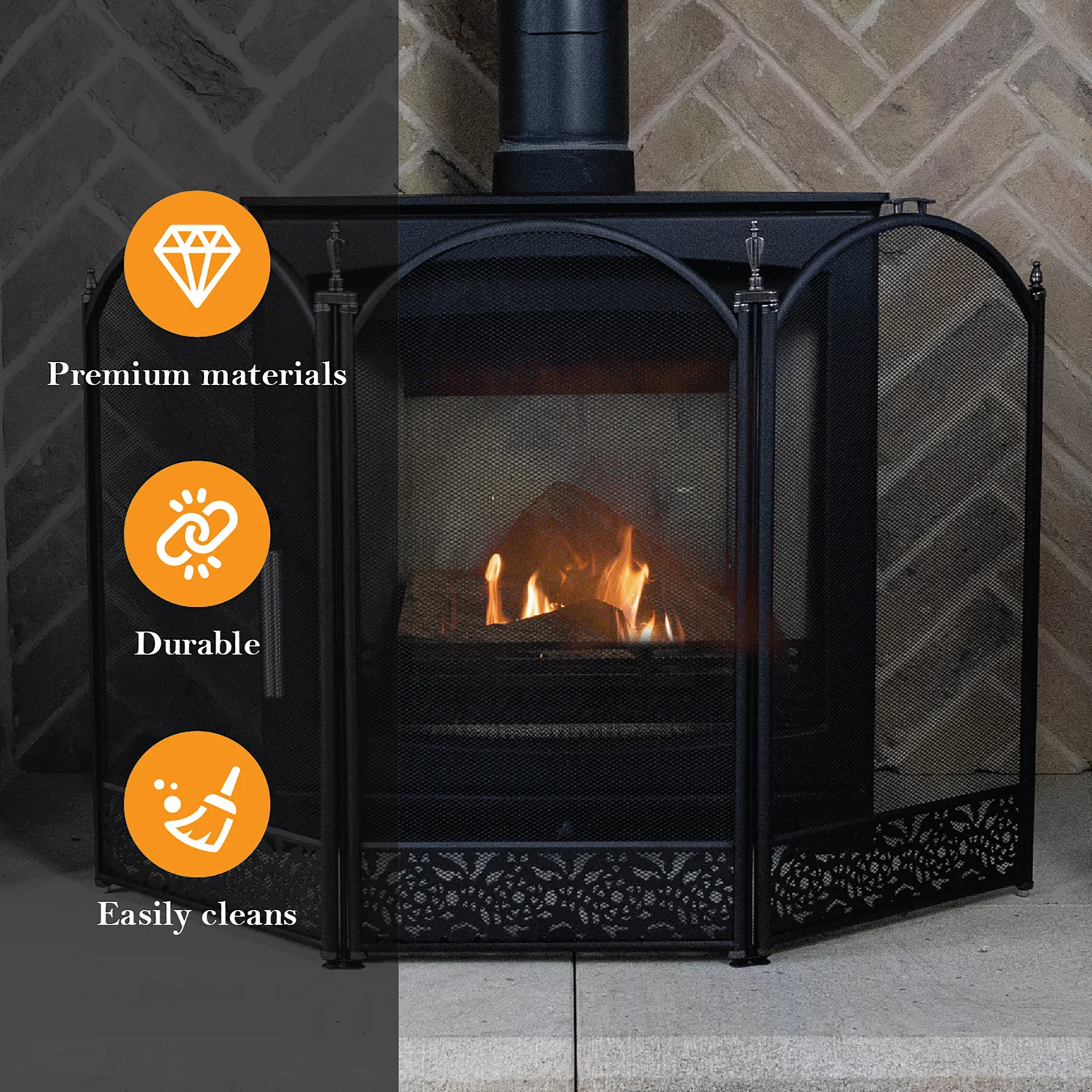 JVL Ashford Fireside Spark Guard - Image 4