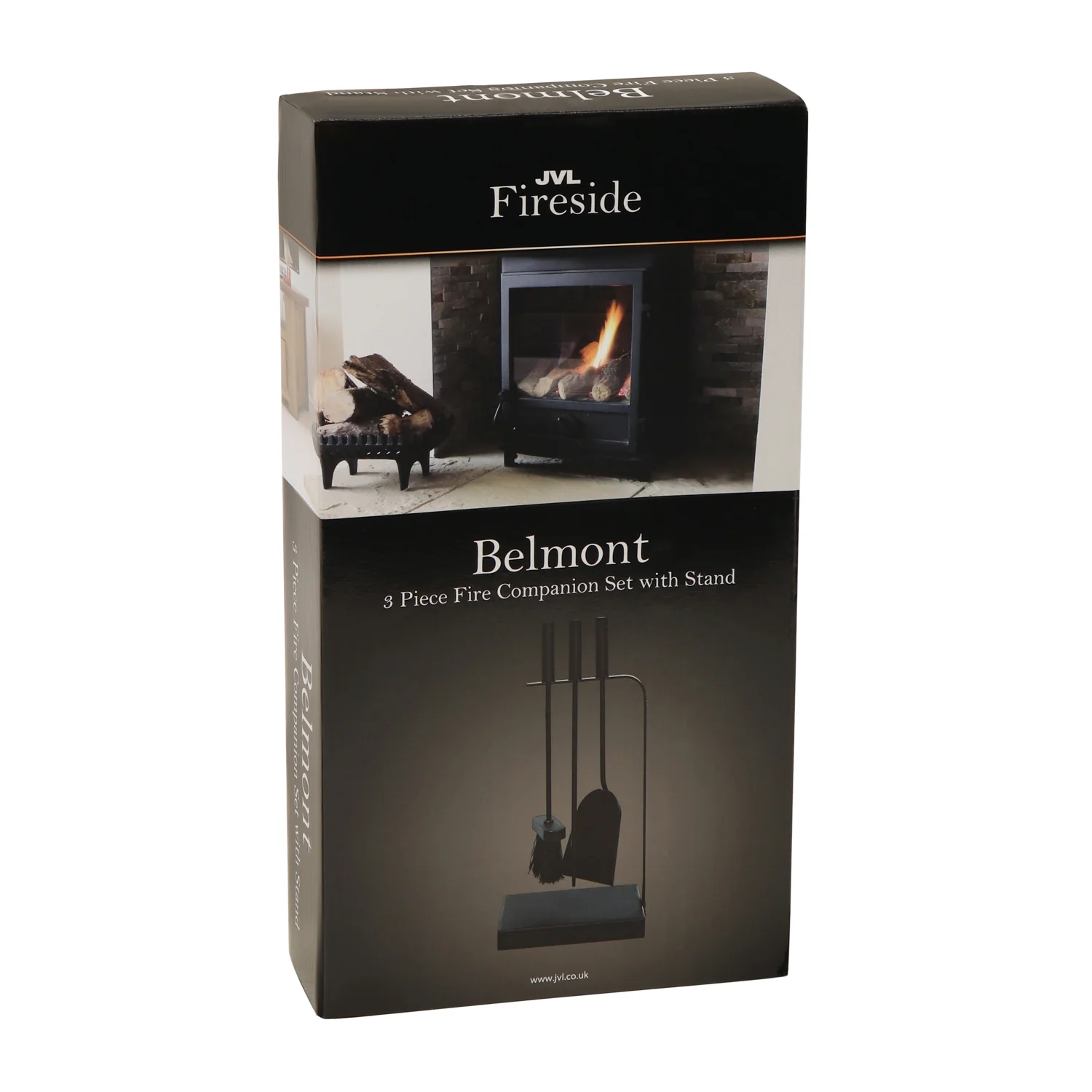 JVL Belmont 3 Piece Fireside Companion Set And Stand - Image 9