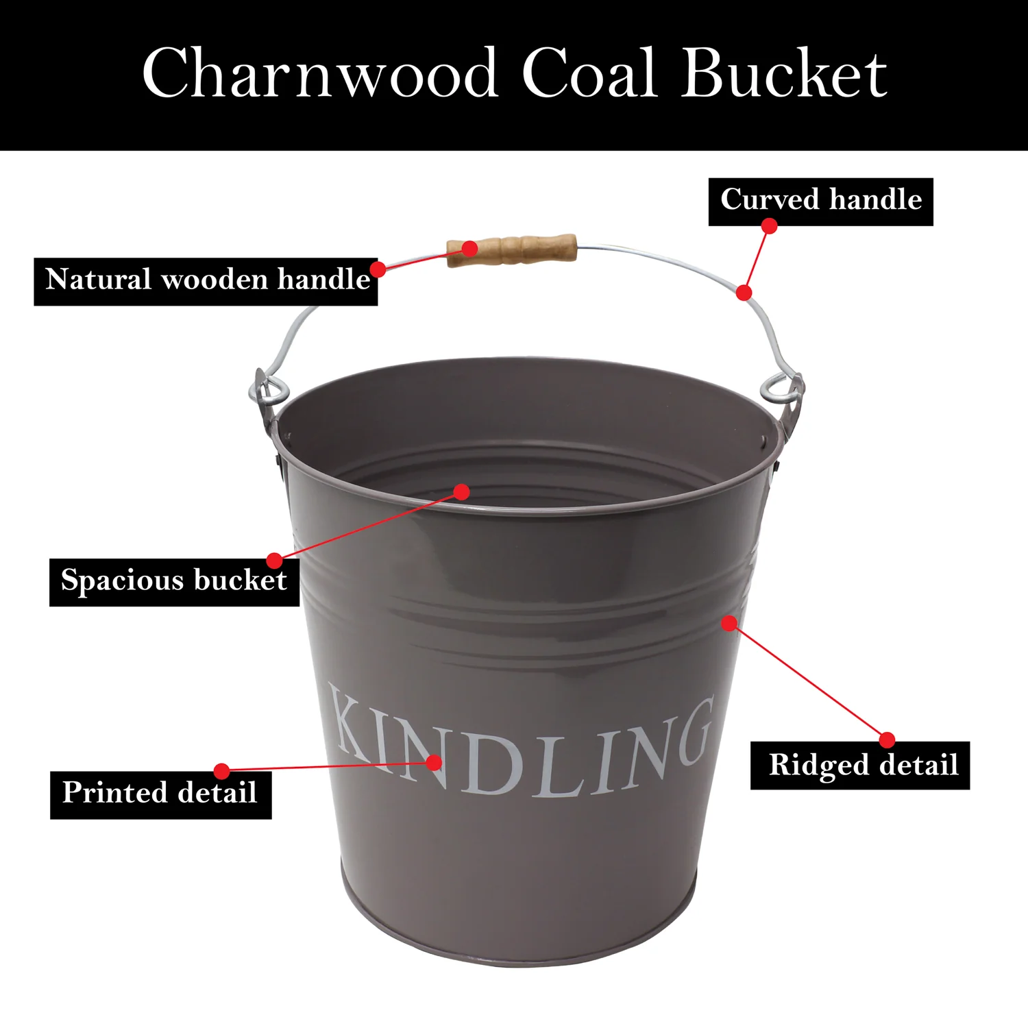 JVL Charlton Fireside Kindling Bucket - Image 9