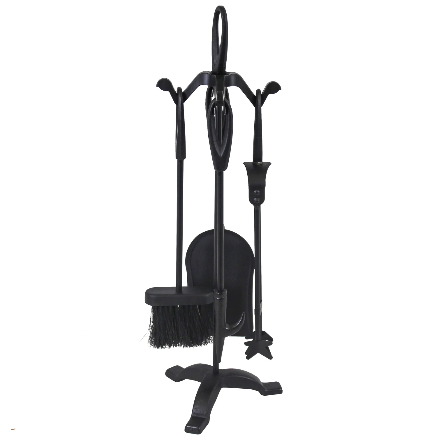JVL Cotswold 4 Piece Fireside Companion Set And Stand
