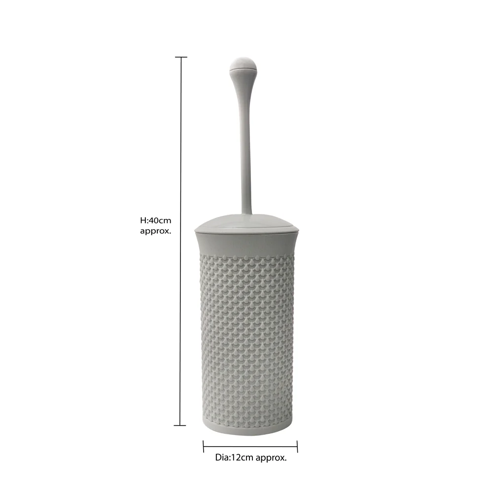JVL Droplette Toilet Brush And Lidded Bin Bathroom Set - Image 6