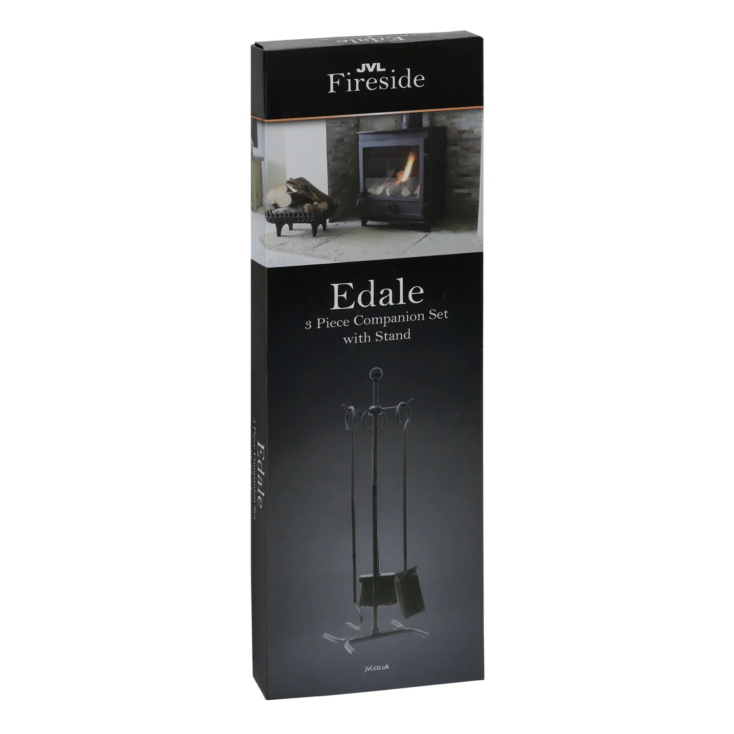 JVL Edale 3 Piece Fireside Companion Set And Stand - Image 8