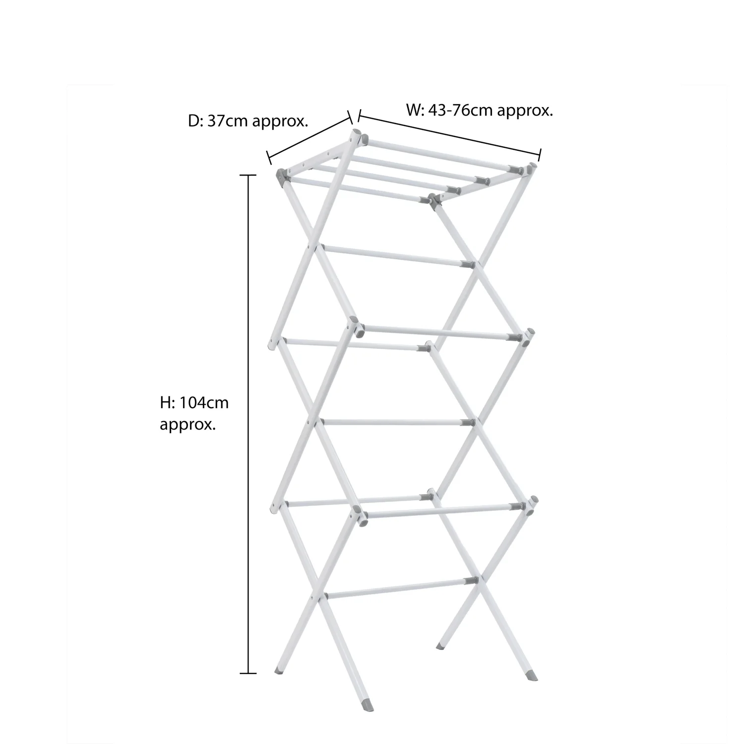 JVL Extendable 3 Tier Concertina Laundry Washing Clothes Airer, 8M - Image 13