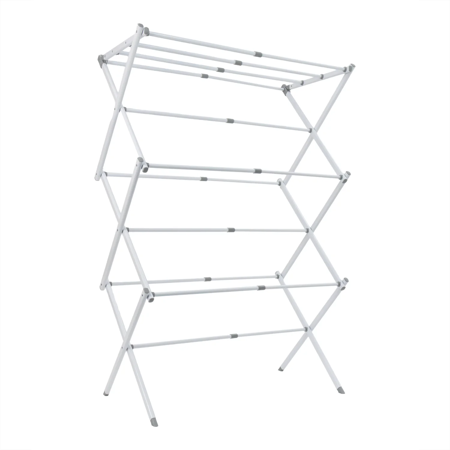 JVL Extendable 3 Tier Concertina Laundry Washing Clothes Airer, 8M - Image 2