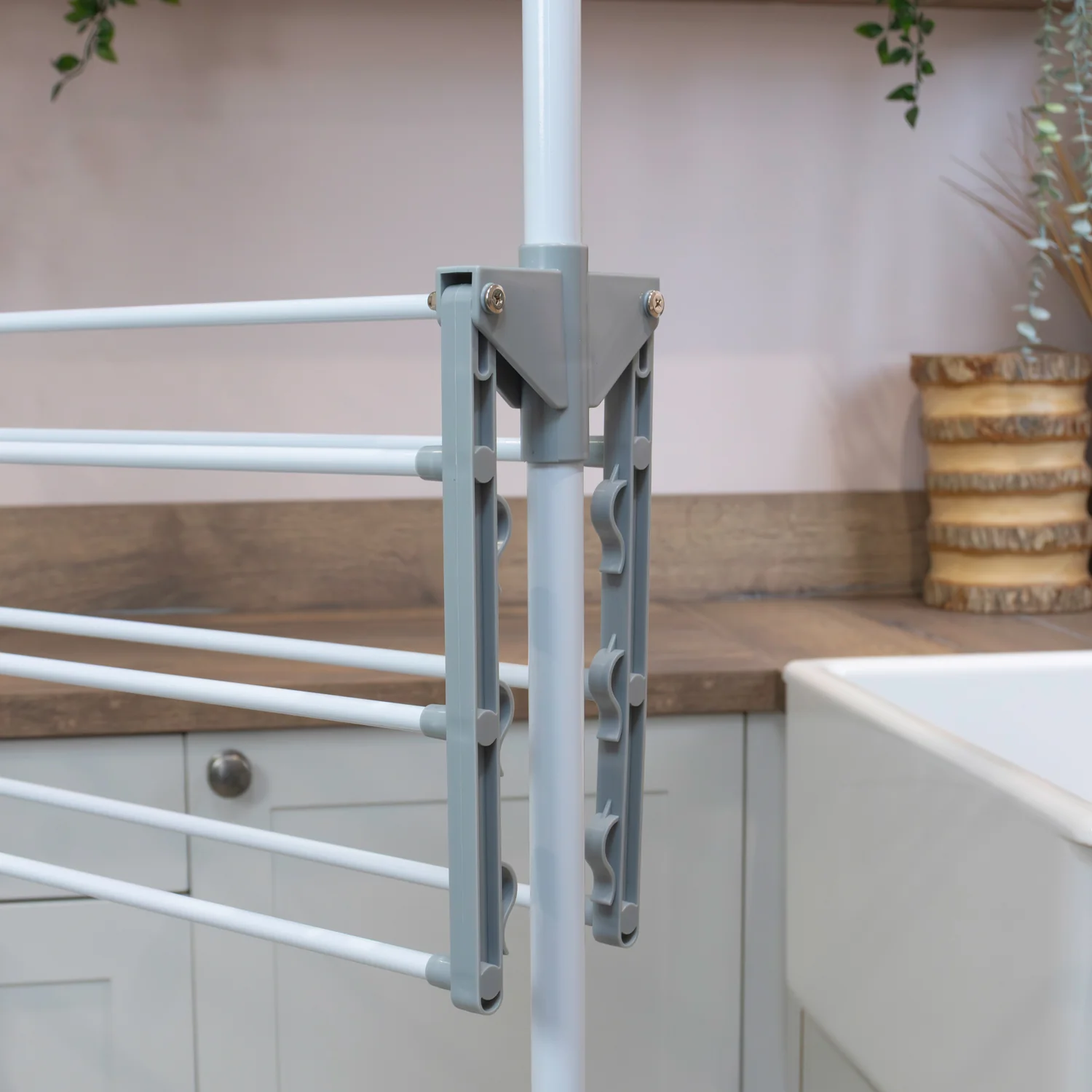 JVL Foldable 3 Tier Laundry Washing Clothes Drying Rack, 21M - Image 11