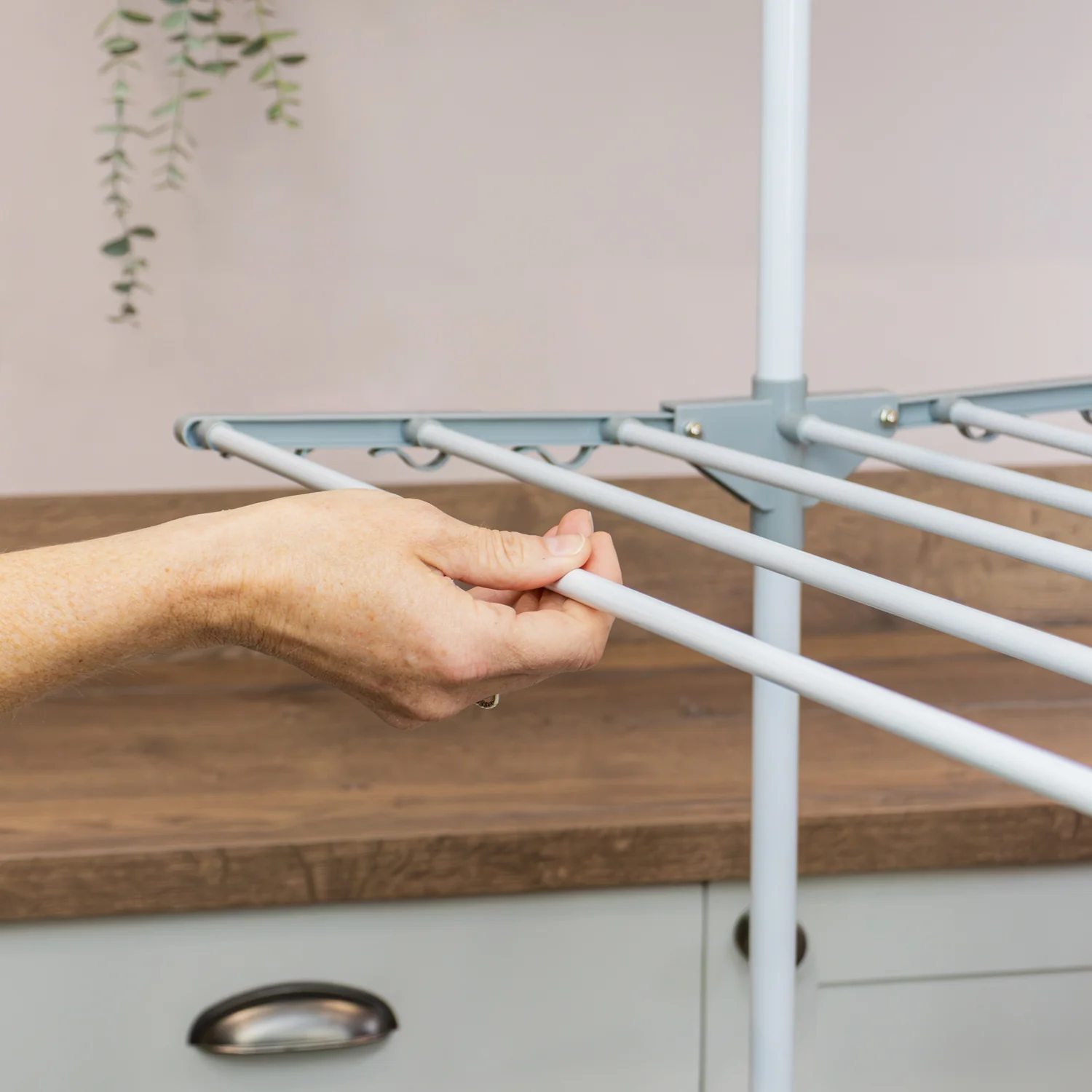 JVL Foldable 3 Tier Laundry Washing Clothes Drying Rack, 21M - Image 7