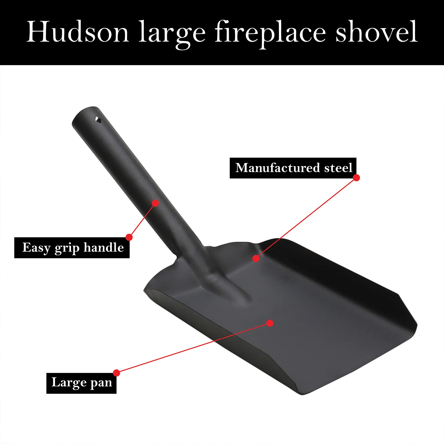 JVL Hudson Large Fireplace Shovel - Image 8