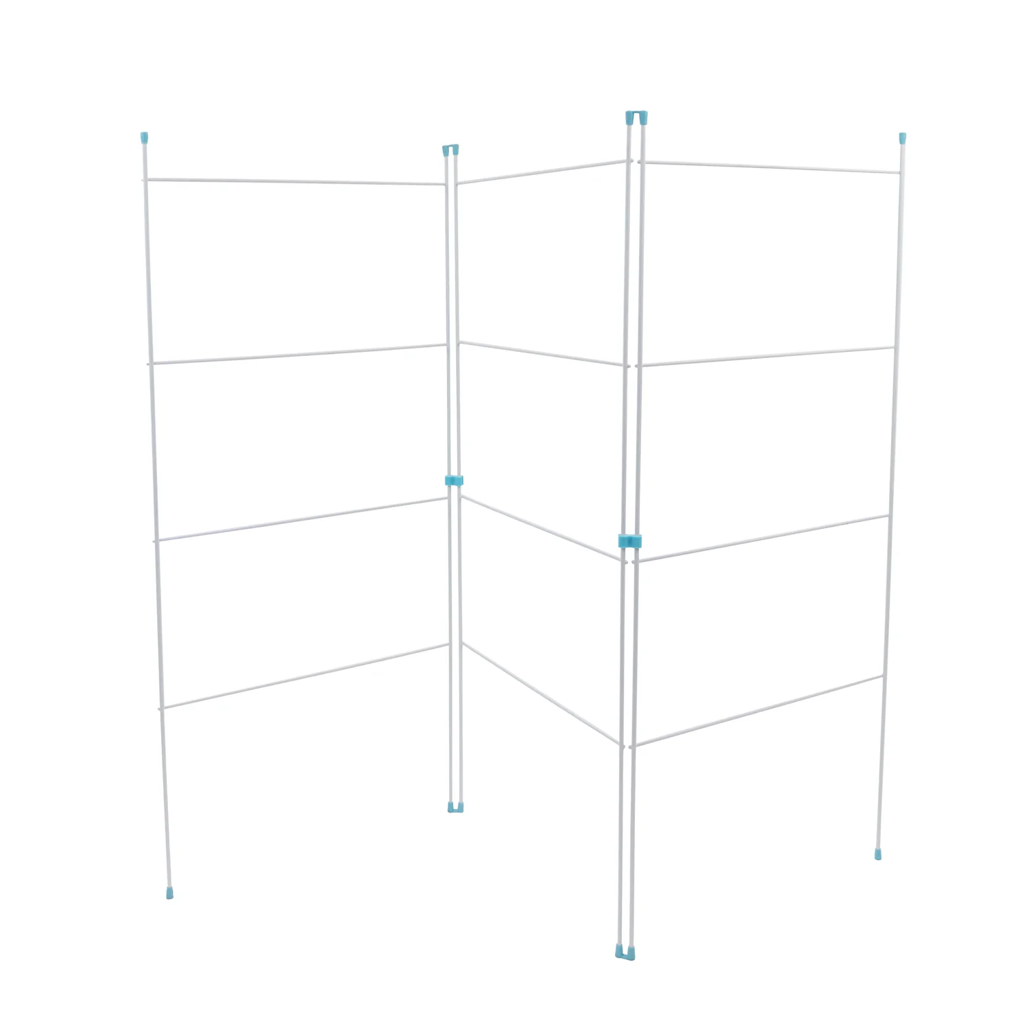 JVL Indoor/Outdoor Three Panel Folding Clothes Airer Laundry Dryer, 6M