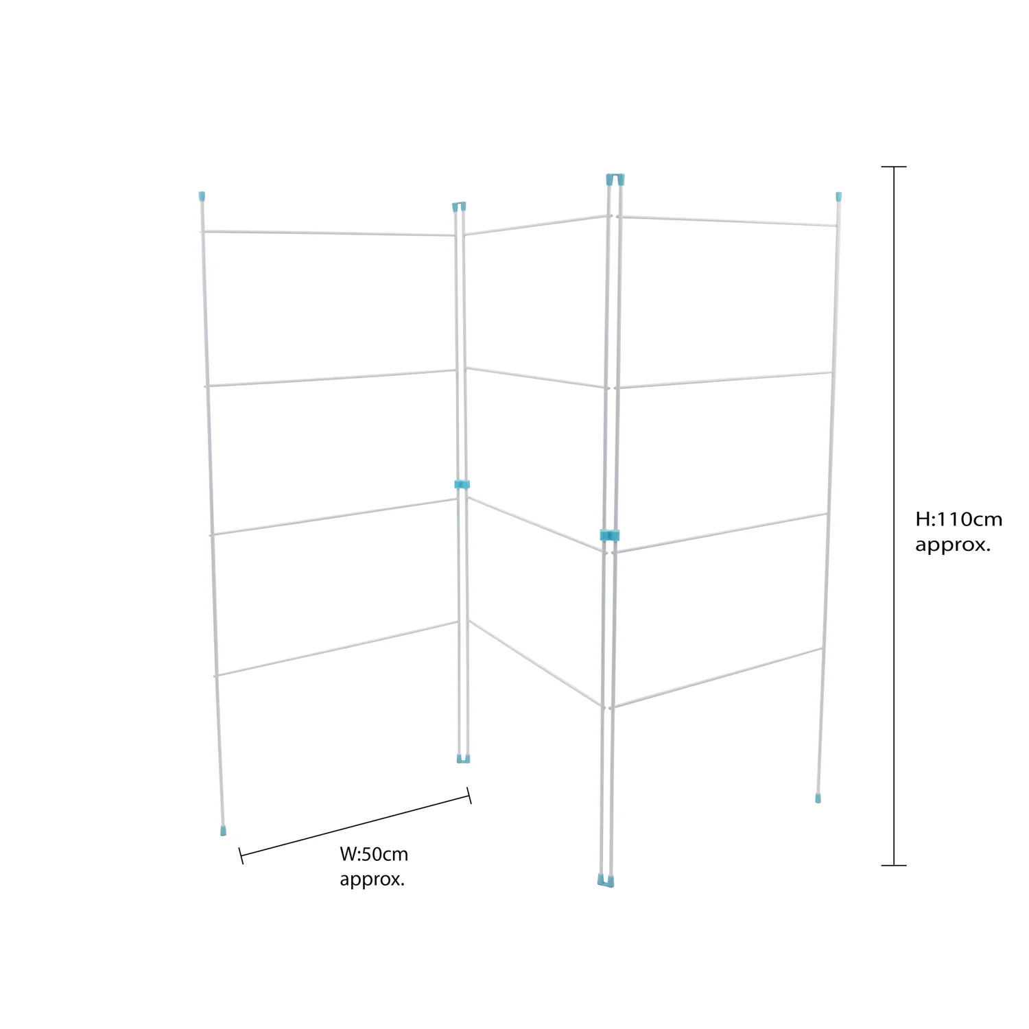 JVL Indoor/Outdoor Three Panel Folding Clothes Airer Laundry Dryer, 6M - Image 21
