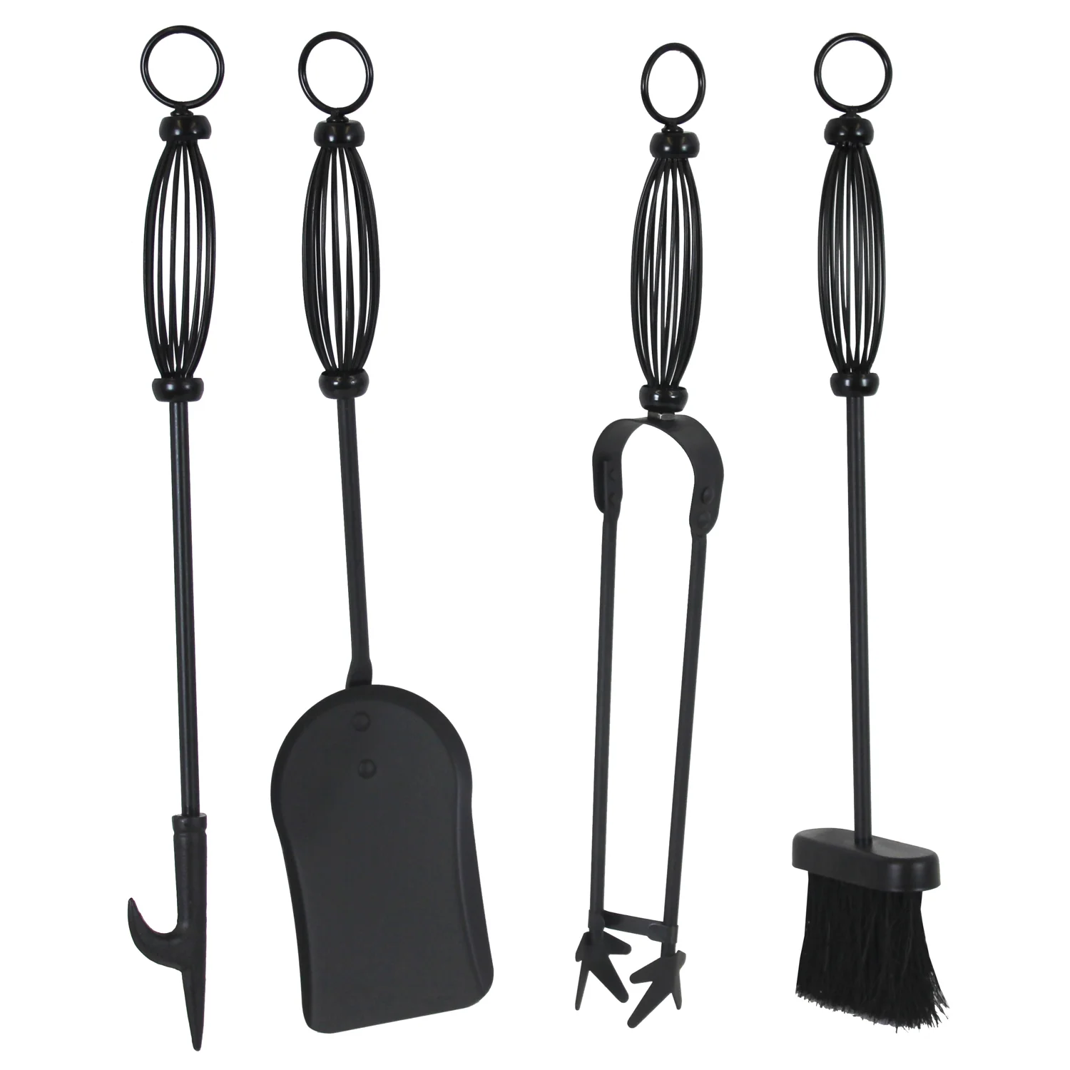 JVL Pennine 4 Piece Fireside Companion Set And Stand - Image 2