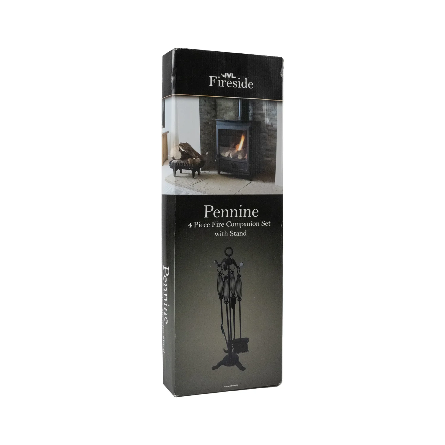 JVL Pennine 4 Piece Fireside Companion Set And Stand - Image 9