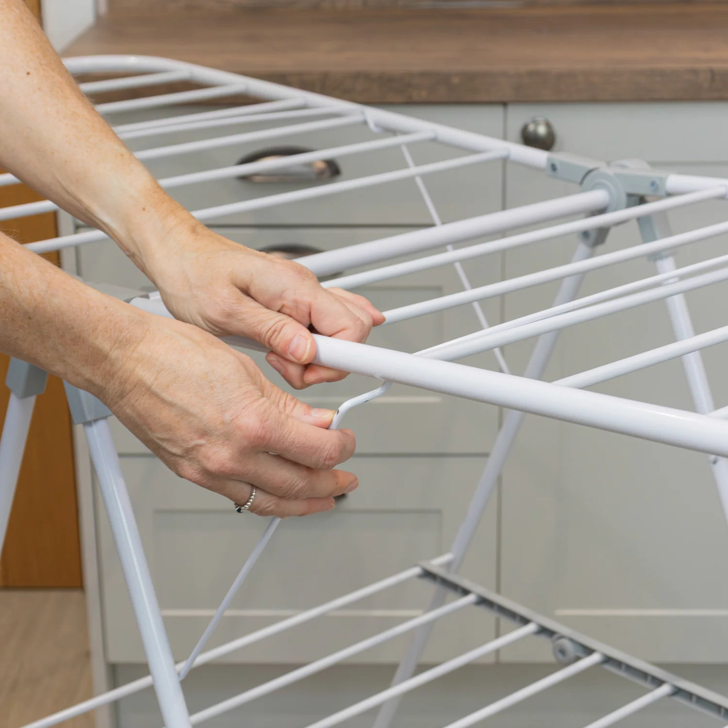 JVL Winged Folding Laundry Washing Clothes Airer, 13M - Image 11