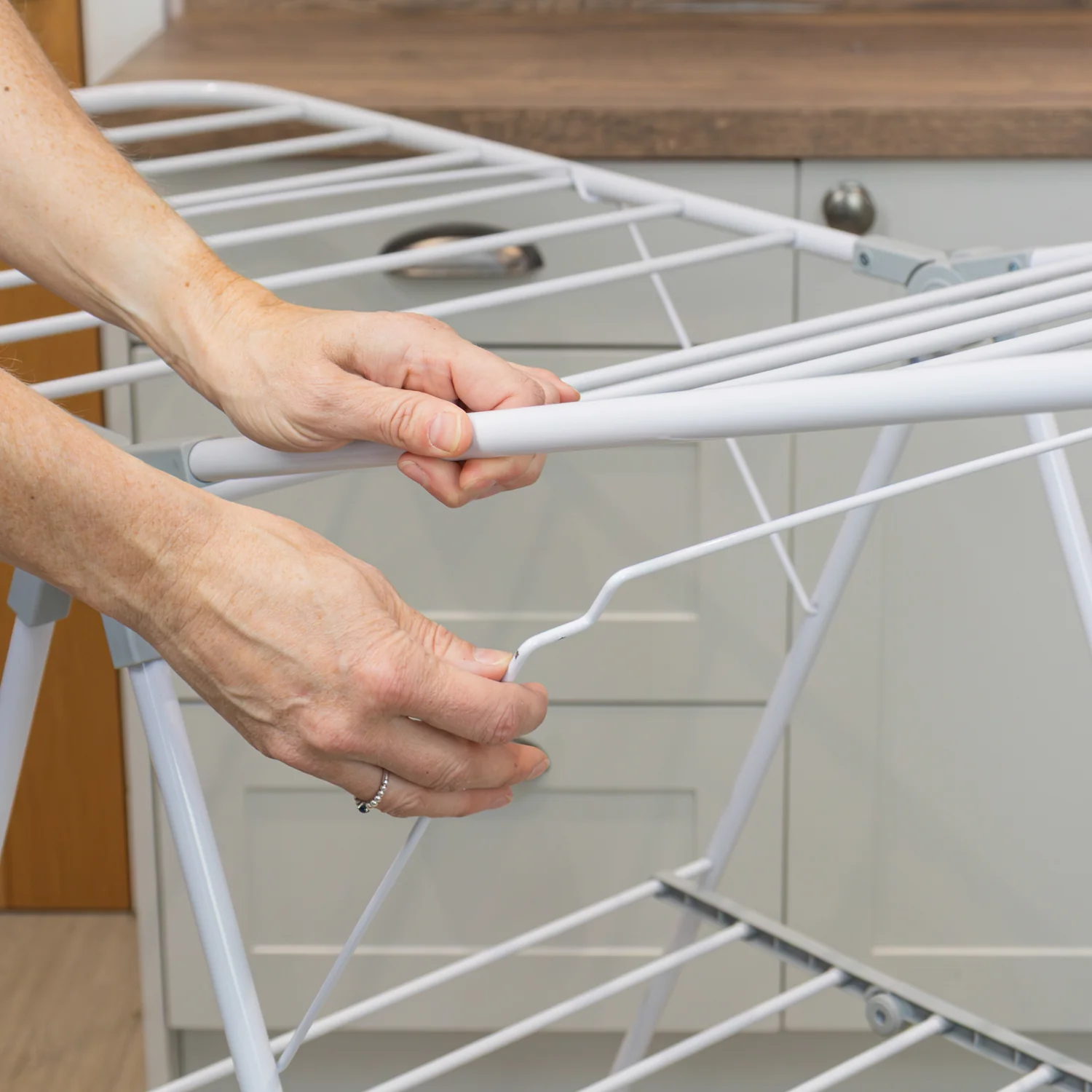 JVL Winged Folding Laundry Washing Clothes Airer, 13M - Image 12