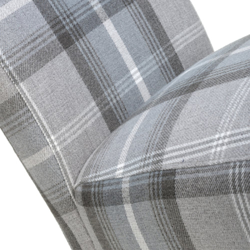 Karta Scroll Back Check Grey Dining Chair - Set Of 2 - Image 8