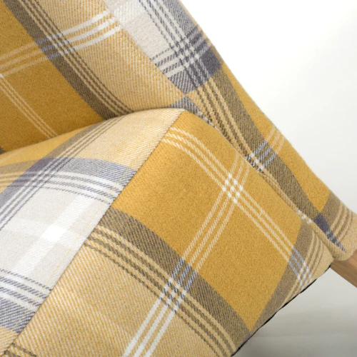 Karta Scroll Back Check Yellow Dining Chair - Set Of 2 - Image 13