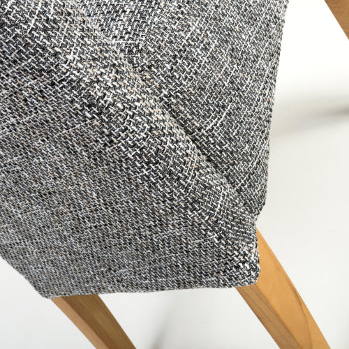 Karta Scroll Back Tweed Grey Dining Chair - Set Of 2 - Image 7